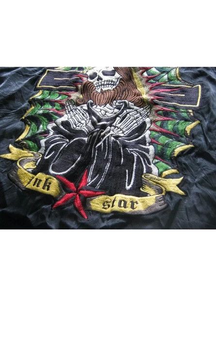 Japanese Brand ARCHIVAL SUKAJAN SOUVENIR JACKET EMBROIDERY SKULL JUNK STAR Size US L / EU 52-54 / 3 - 9 Thumbnail