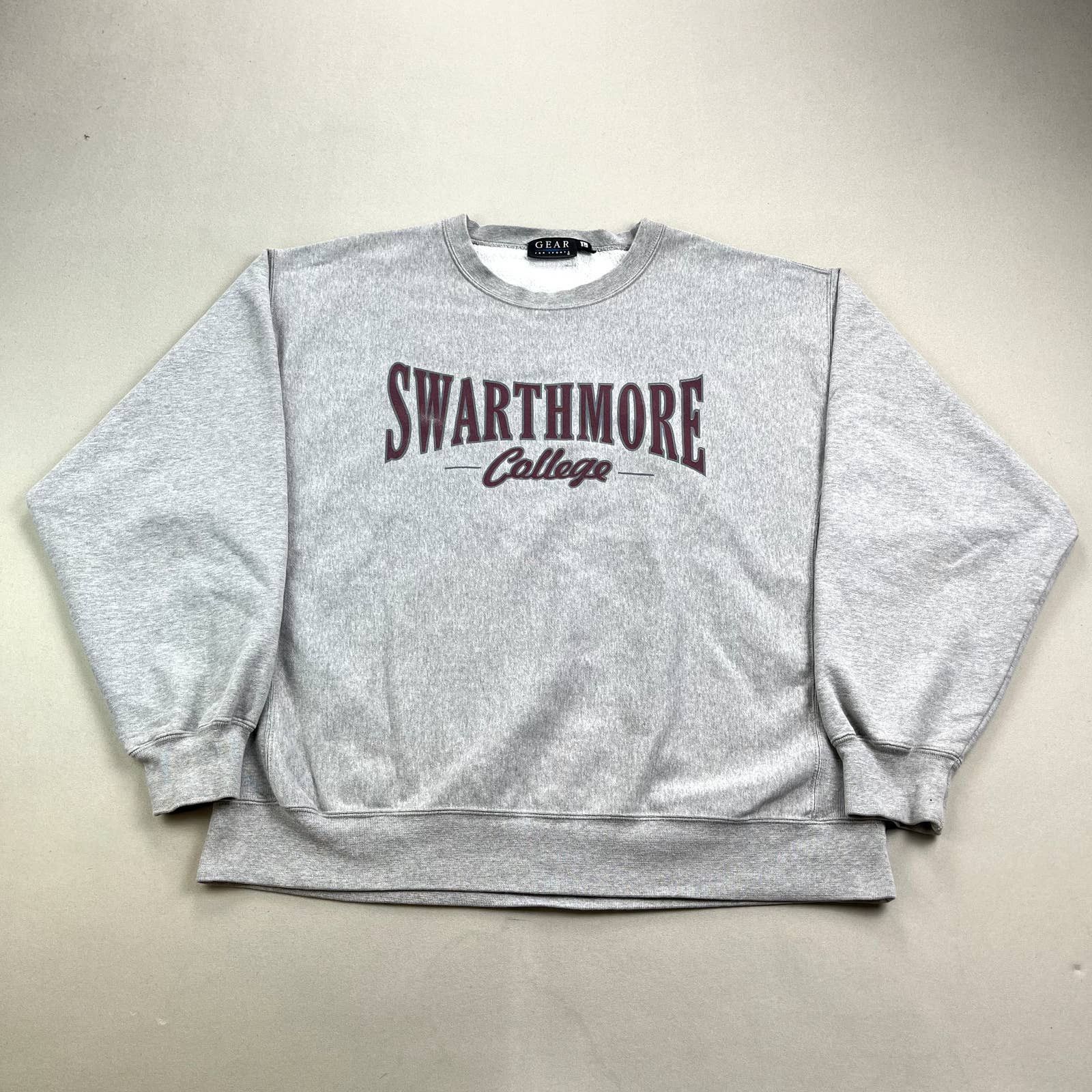 Vintage Swarthmore College Sweatshirt Large Gray Liberal Art