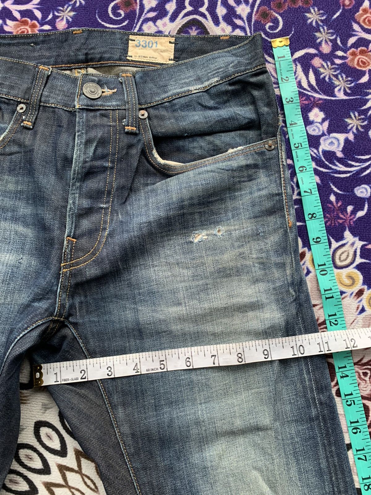 G-Star G Star Raw Distressed Denim Size US 31 - 17 Thumbnail