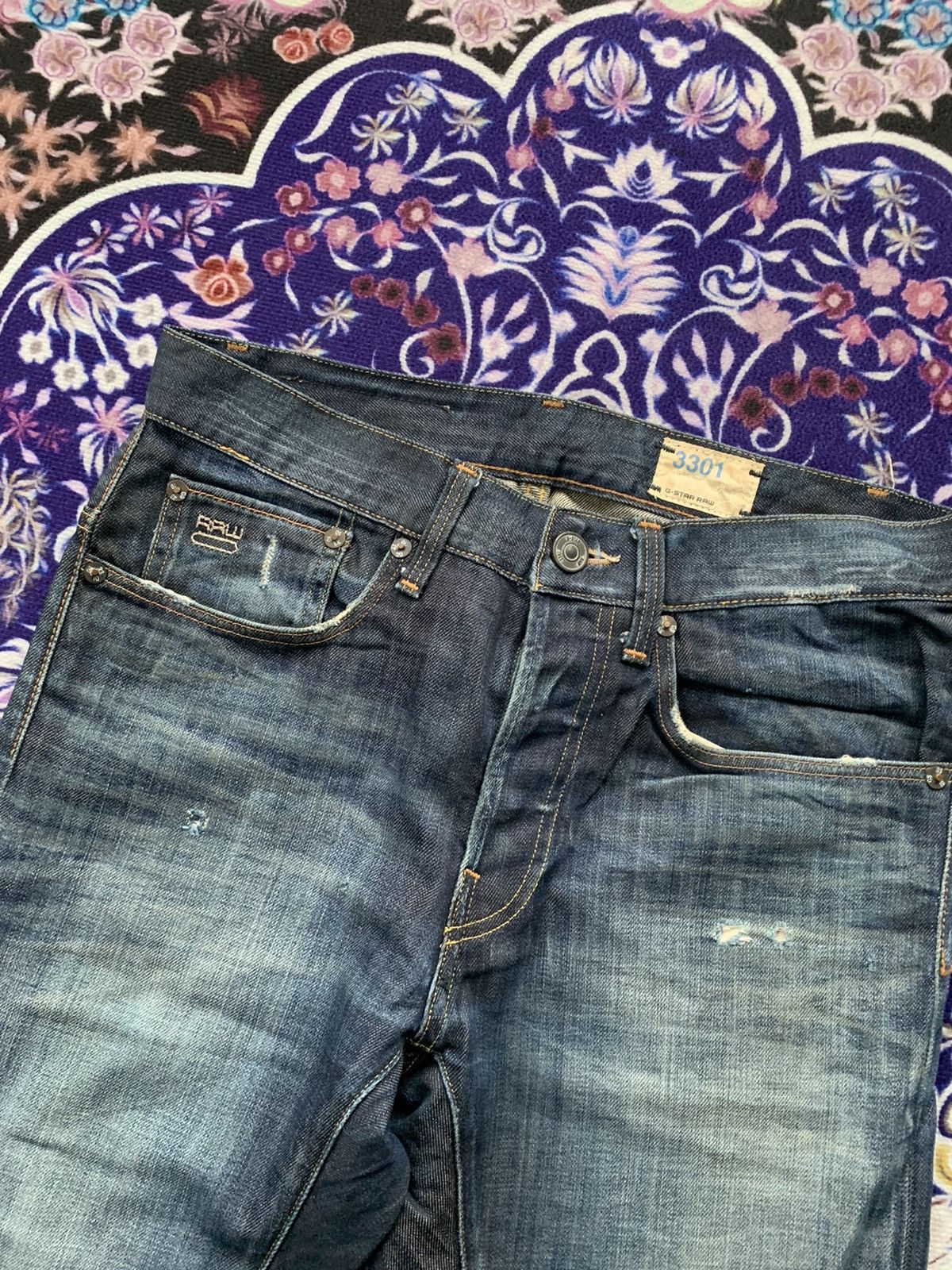 G-Star G Star Raw Distressed Denim Size US 31 - 7 Thumbnail