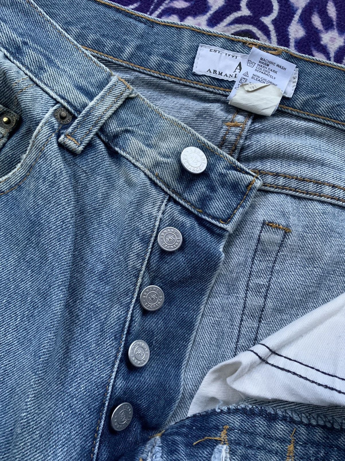 Armani Exchange Vintage Armani Exchange Distressed Denim Size US 33 - 5 Thumbnail