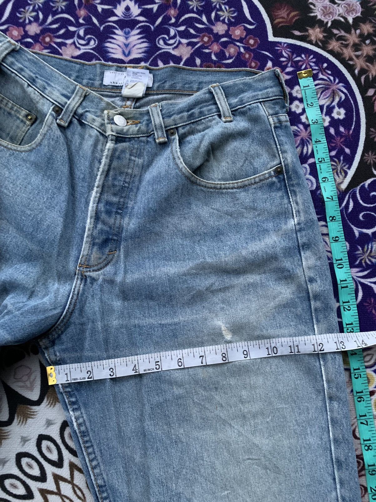 Armani Exchange Vintage Armani Exchange Distressed Denim Size US 33 - 14 Thumbnail