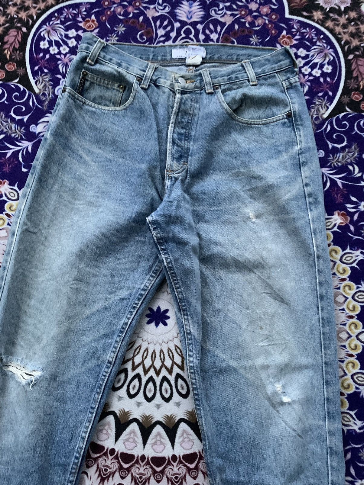 Armani Exchange Vintage Armani Exchange Distressed Denim Size US 33 - 4 Thumbnail
