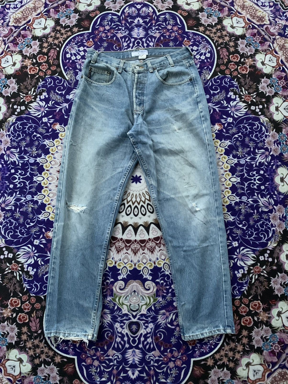 Armani Exchange Vintage Armani Exchange Distressed Denim Size US 33 - 1 Thumbnail