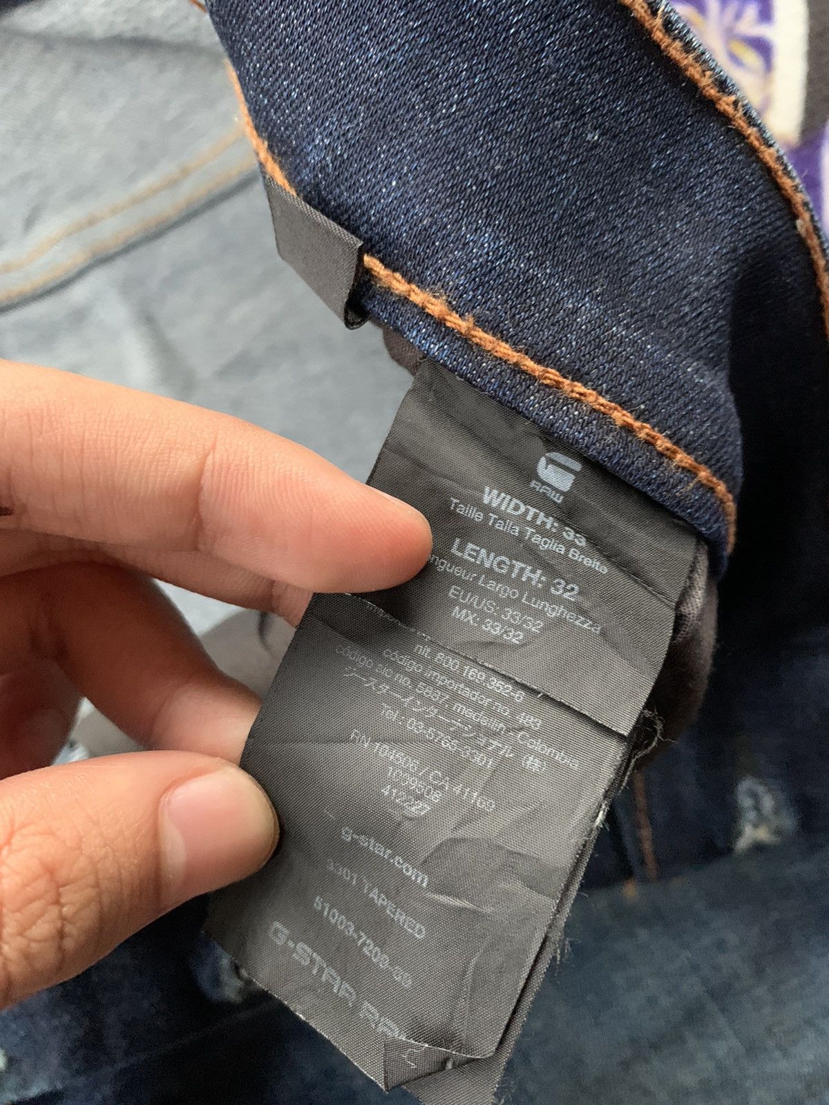 Designer G Star Raw Tapered Distressed Denim Size US 35 - 7 Thumbnail