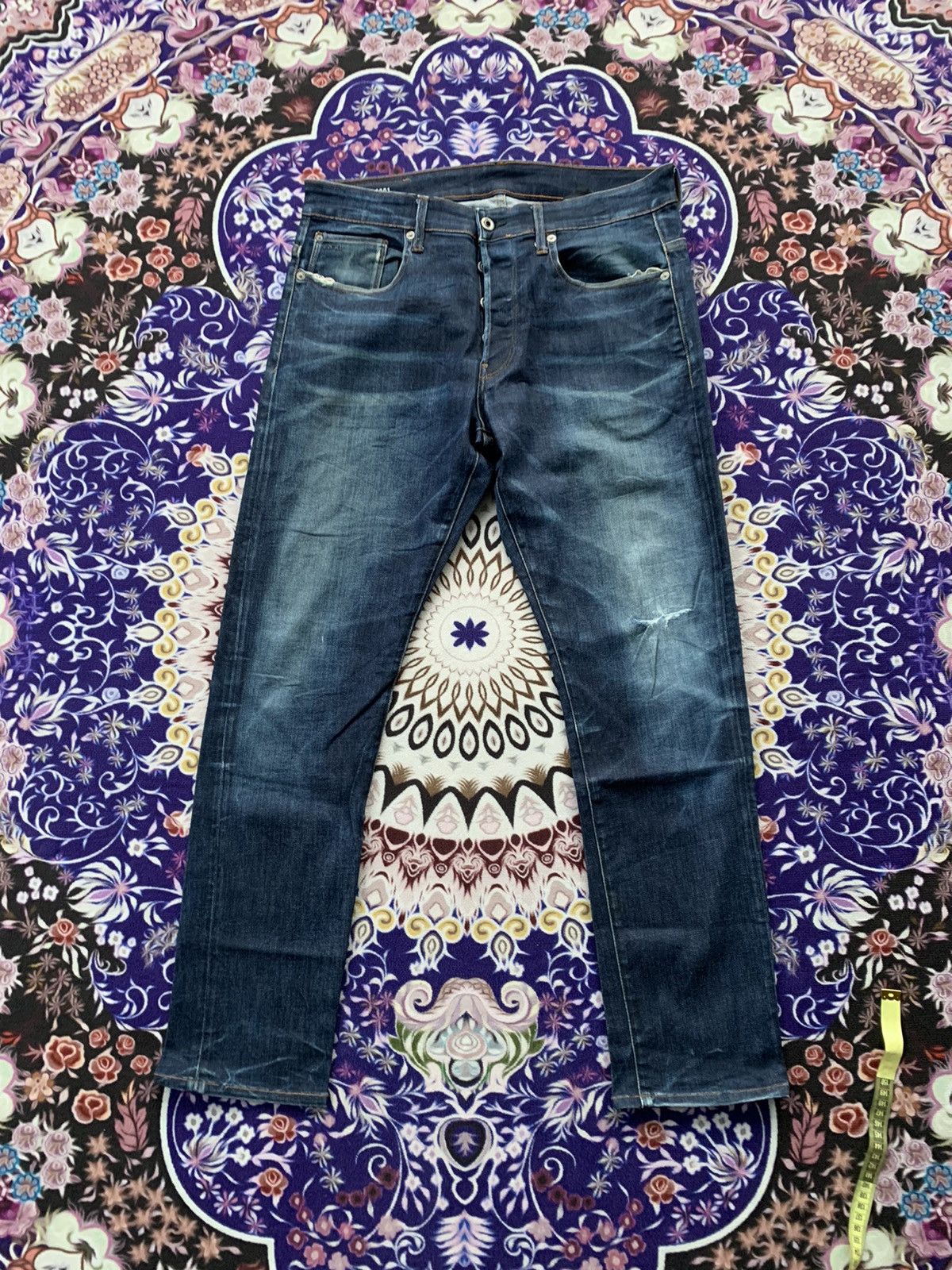 G Star Raw Tapered Distressed Denim