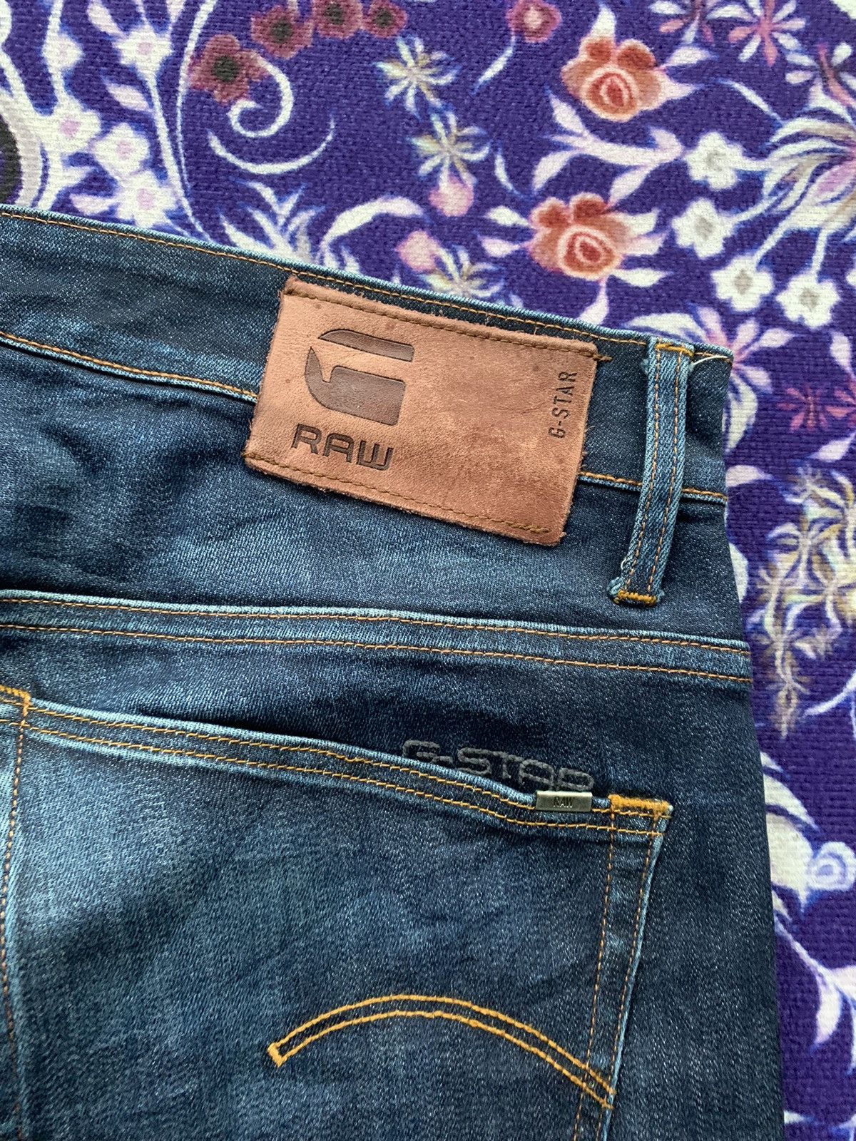 Designer G Star Raw Tapered Distressed Denim Size US 35 - 12 Thumbnail