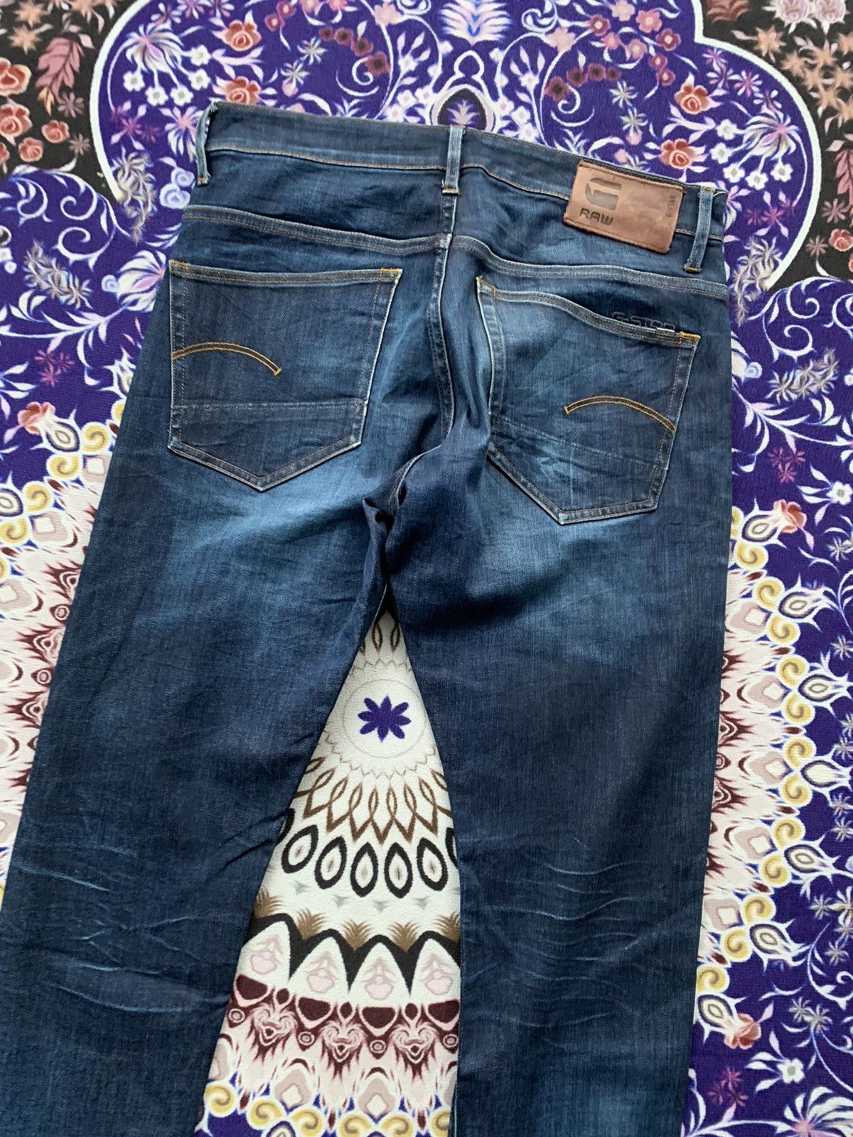 Designer G Star Raw Tapered Distressed Denim Size US 35 - 11 Thumbnail