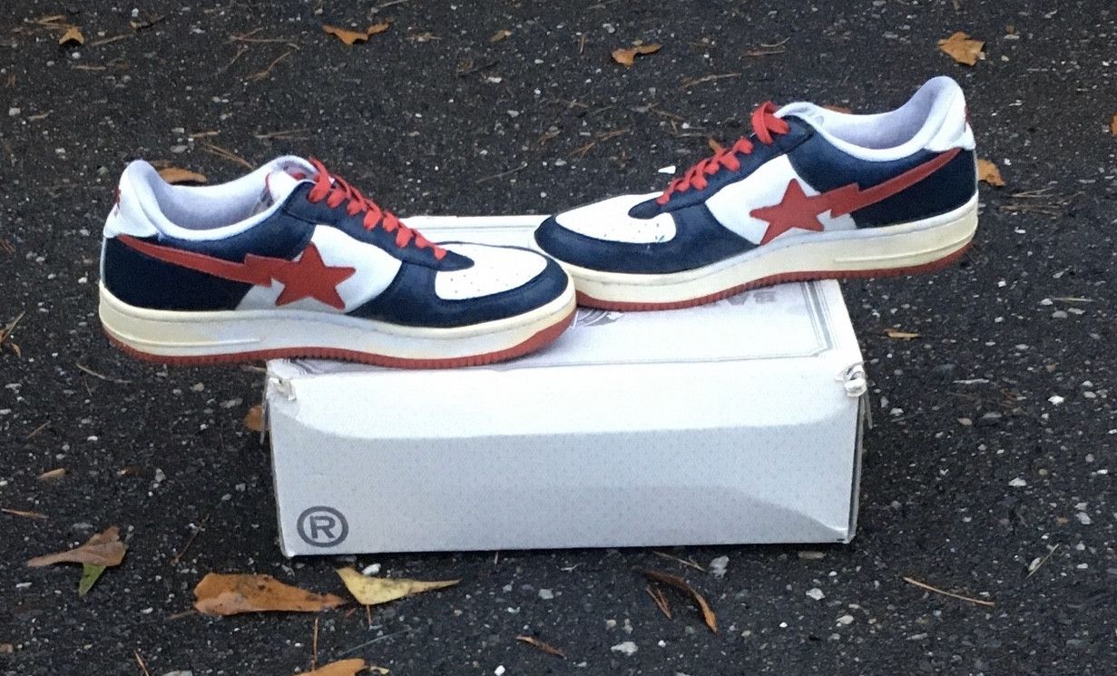 Bape Bape low top bapestas Size US 10.5 / EU 43-44 - 5 Thumbnail