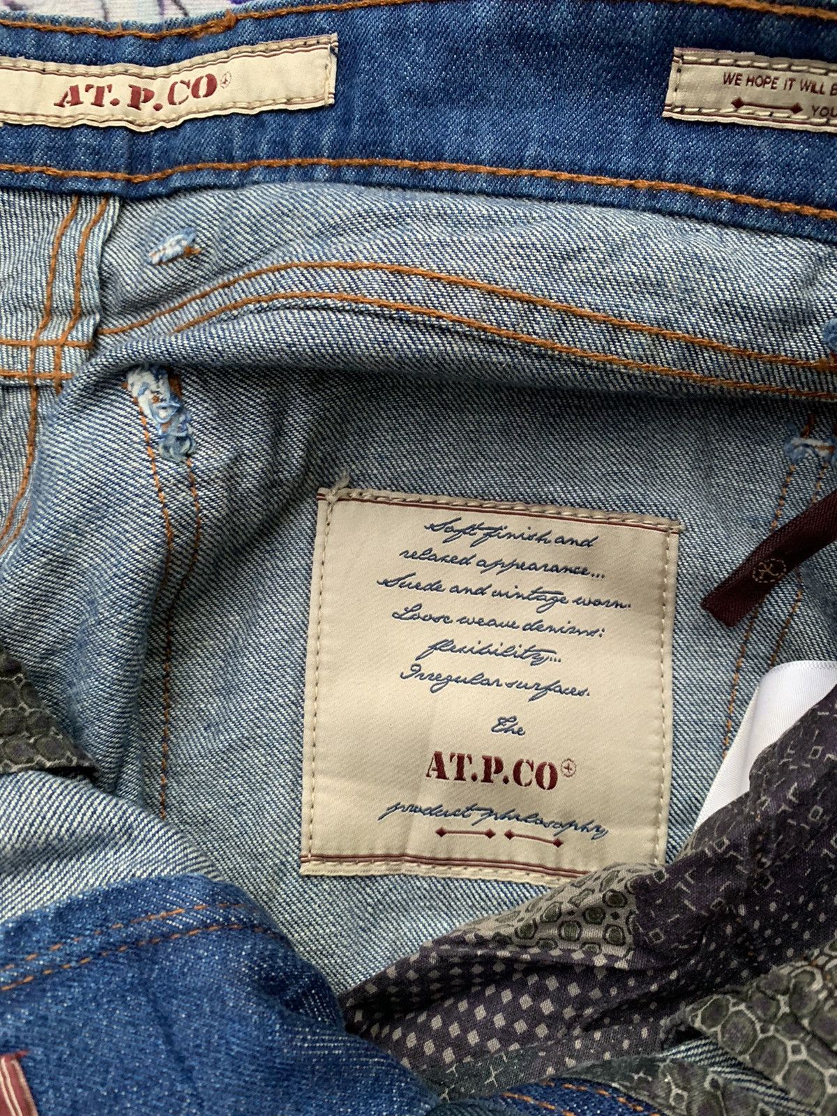 AT.P.CO × Designer AT.P.CO Italy Distressed Denim Size US 33 - 9 Thumbnail