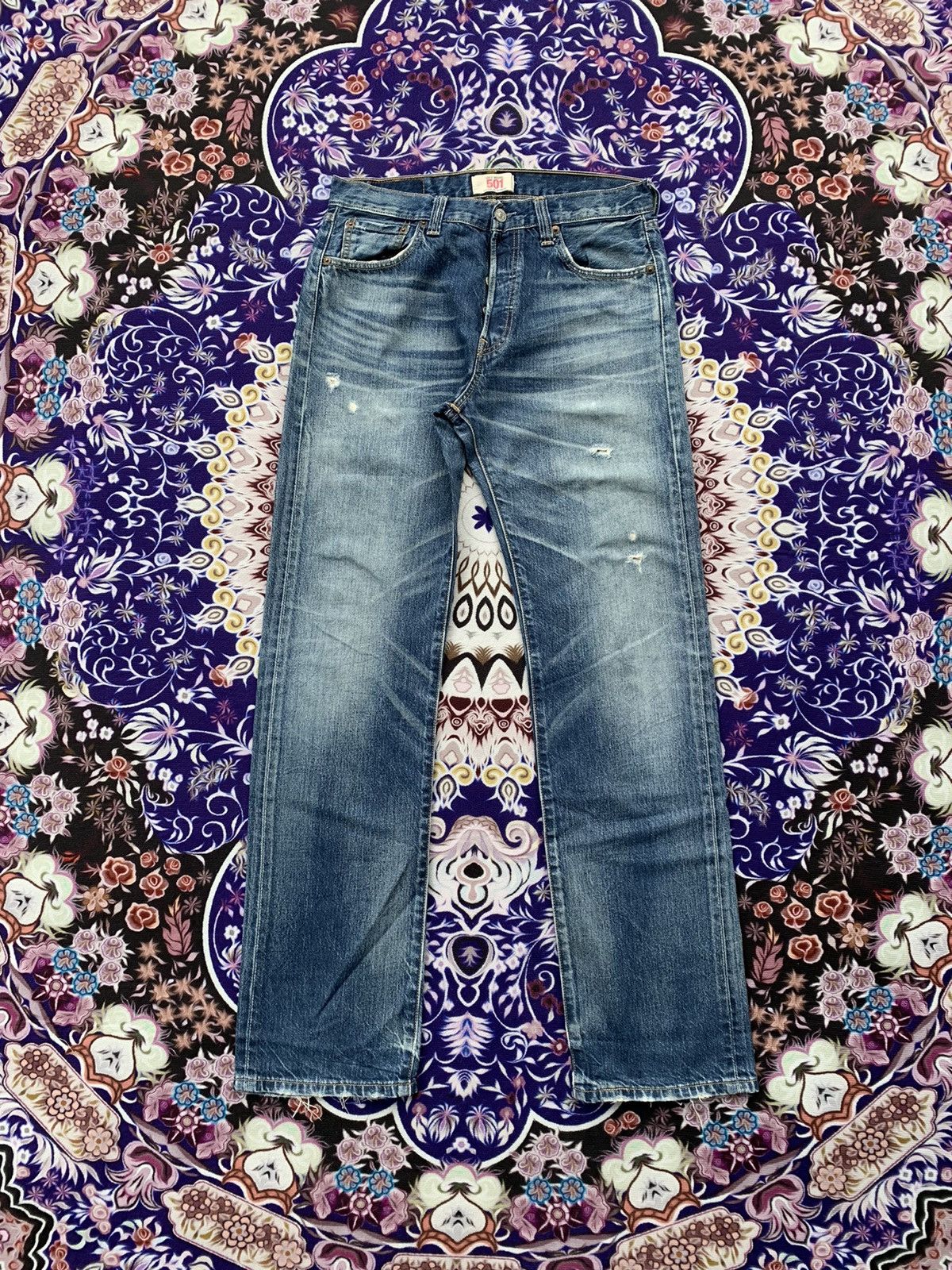 Other Vintage Levis 501 Distresed Denim Size US 32 / EU 48 - 1 Thumbnail