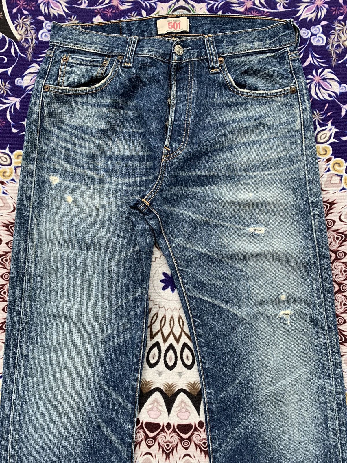 Other Vintage Levis 501 Distresed Denim Size US 32 / EU 48 - 4 Thumbnail