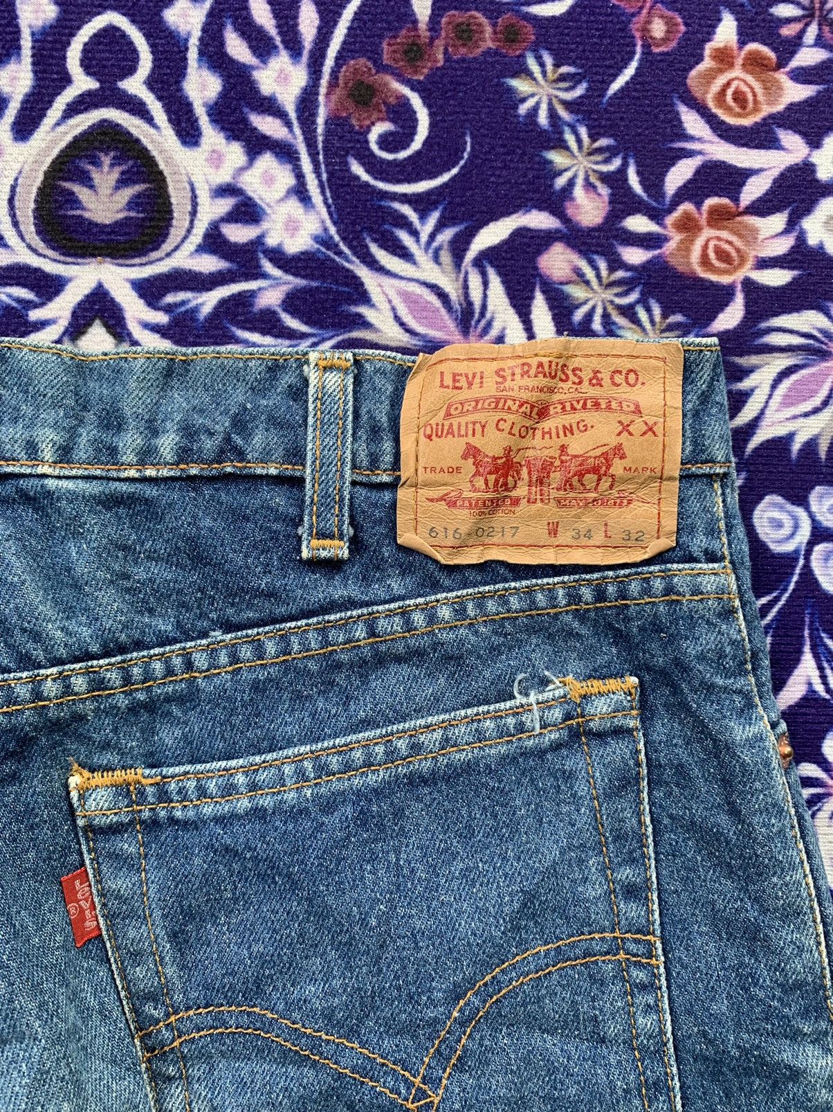 Levi's Vintage Levis 616 Faded Wash Denim Size US 34 / EU 50 - 7 Thumbnail