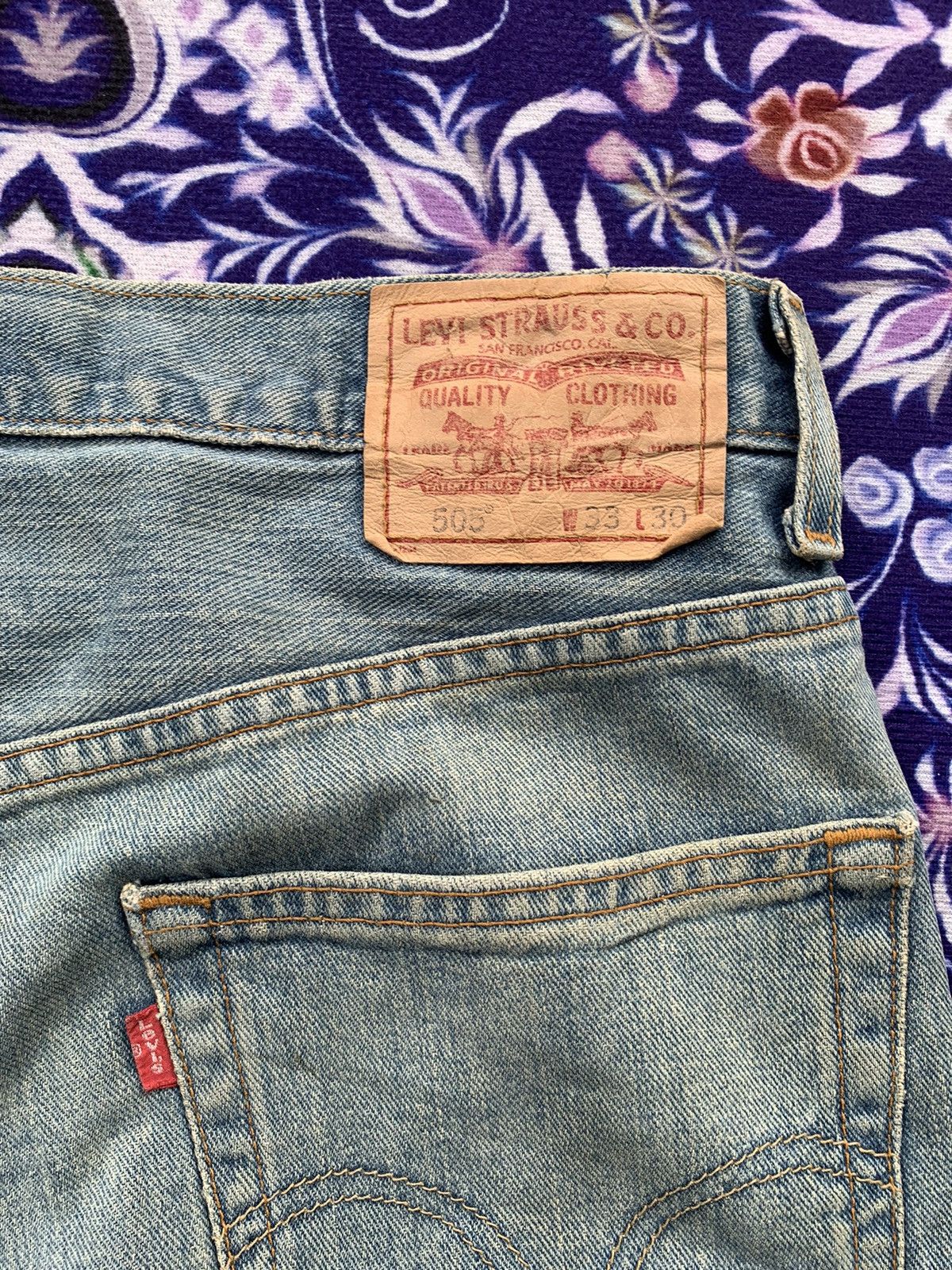 Levi's Vintage Levis 505 Faded Wash Denim Size US 35 - 10 Thumbnail