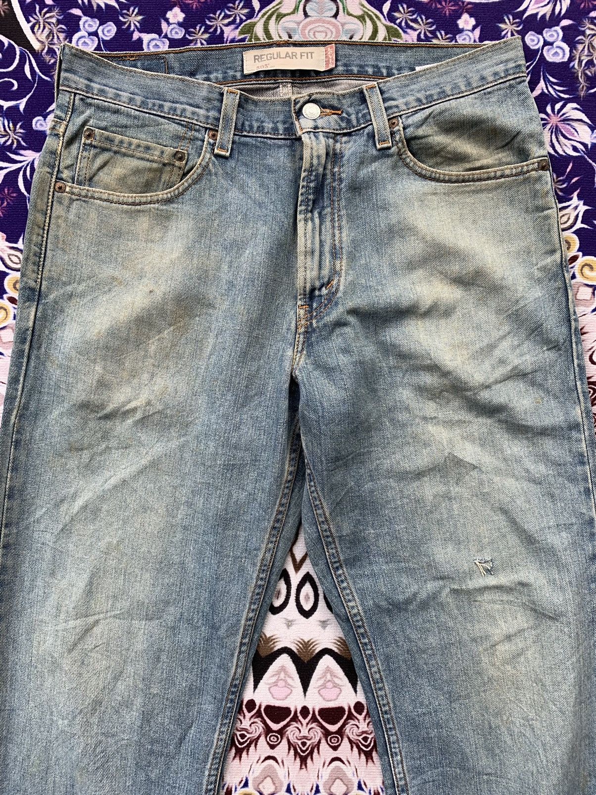 Levi's Vintage Levis 505 Faded Wash Denim Size US 35 - 2 Thumbnail