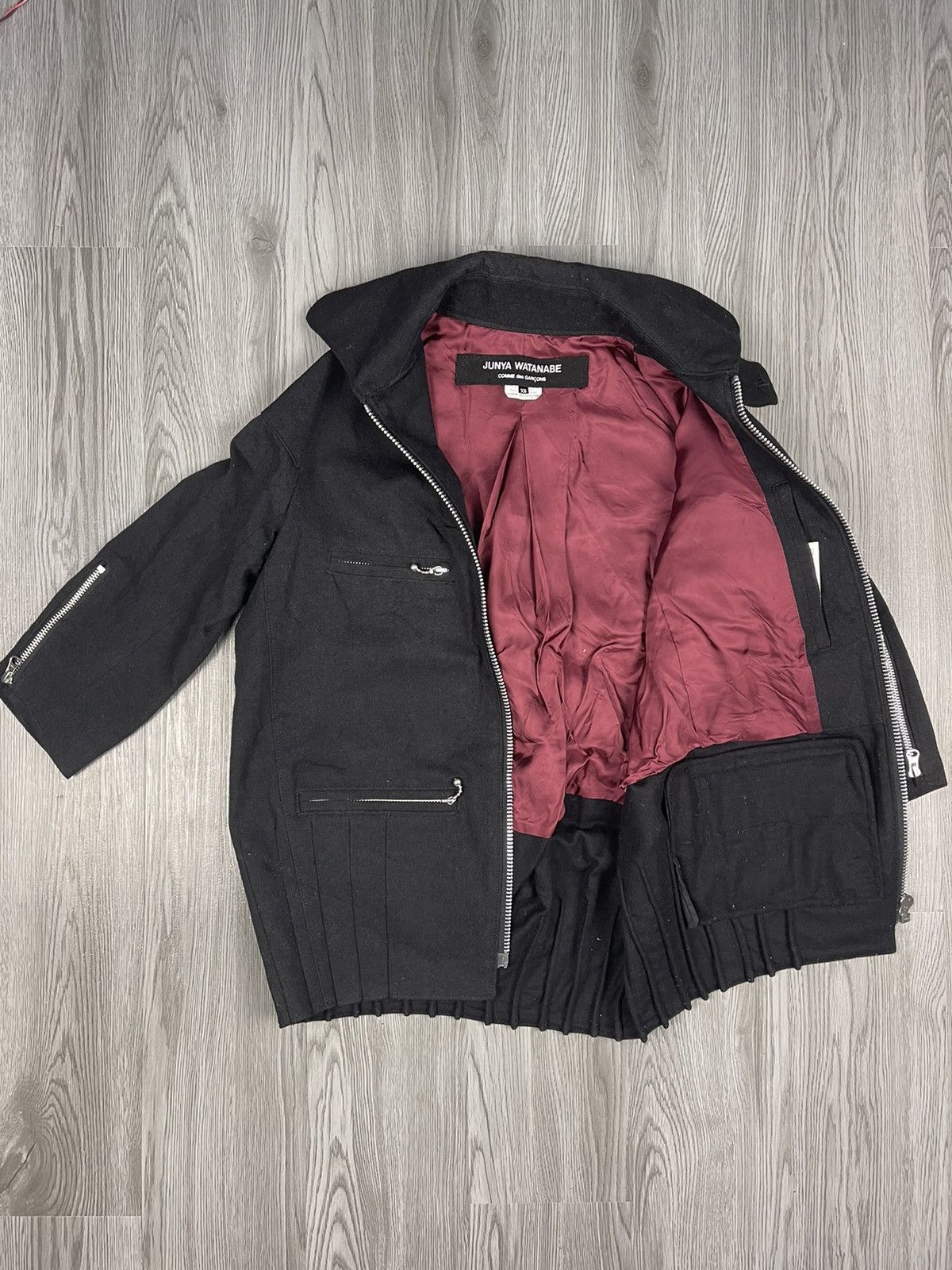 Junya Watanabe AD2011 COMME DES GARÇONS JUNYA WATANABE PLEATED JACKET Size XS / US 0-2 / IT 36-38 - 7 Thumbnail