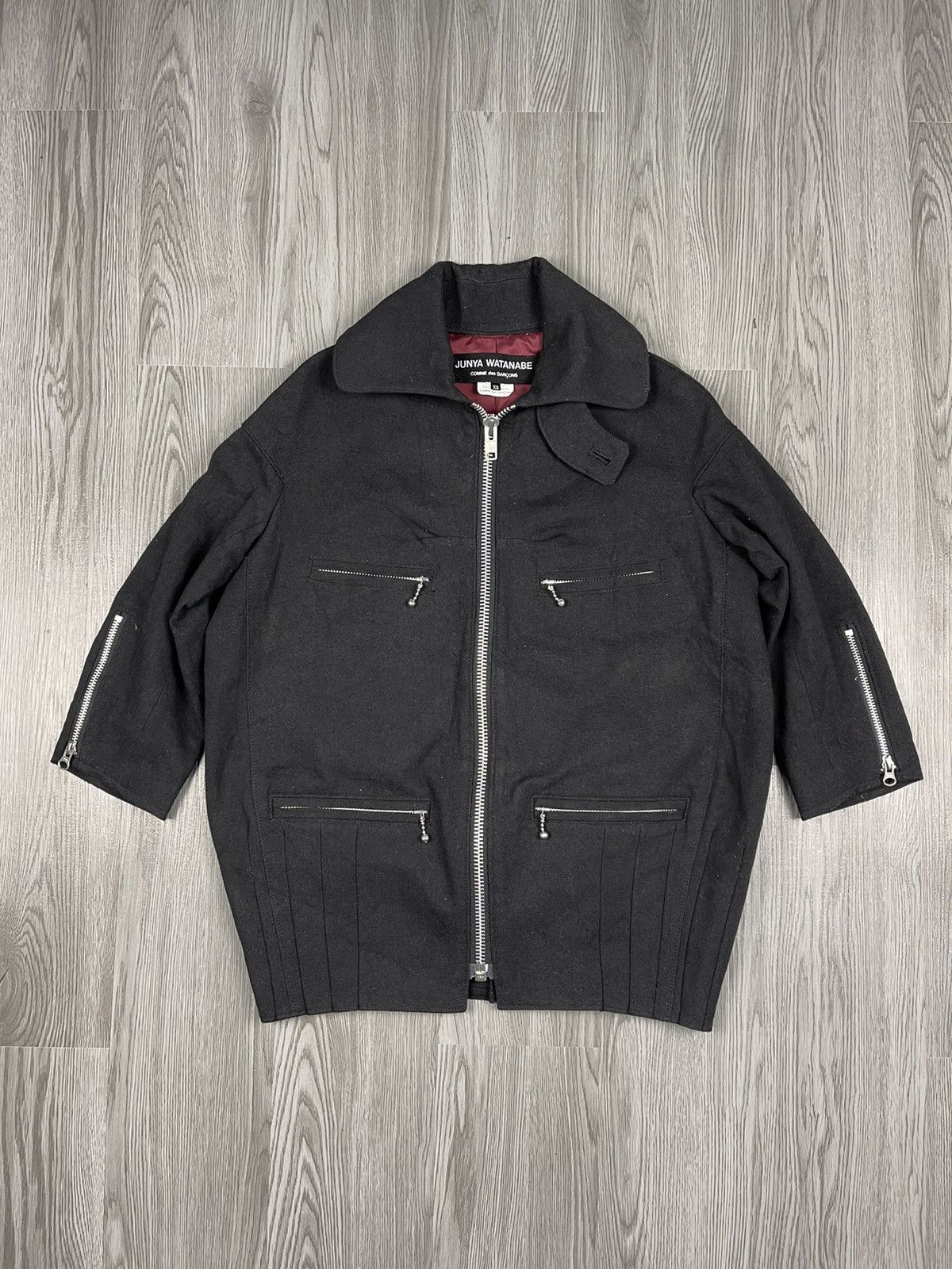 Junya Watanabe AD2011 COMME DES GARÇONS JUNYA WATANABE PLEATED JACKET Size XS / US 0-2 / IT 36-38 - 2 Thumbnail
