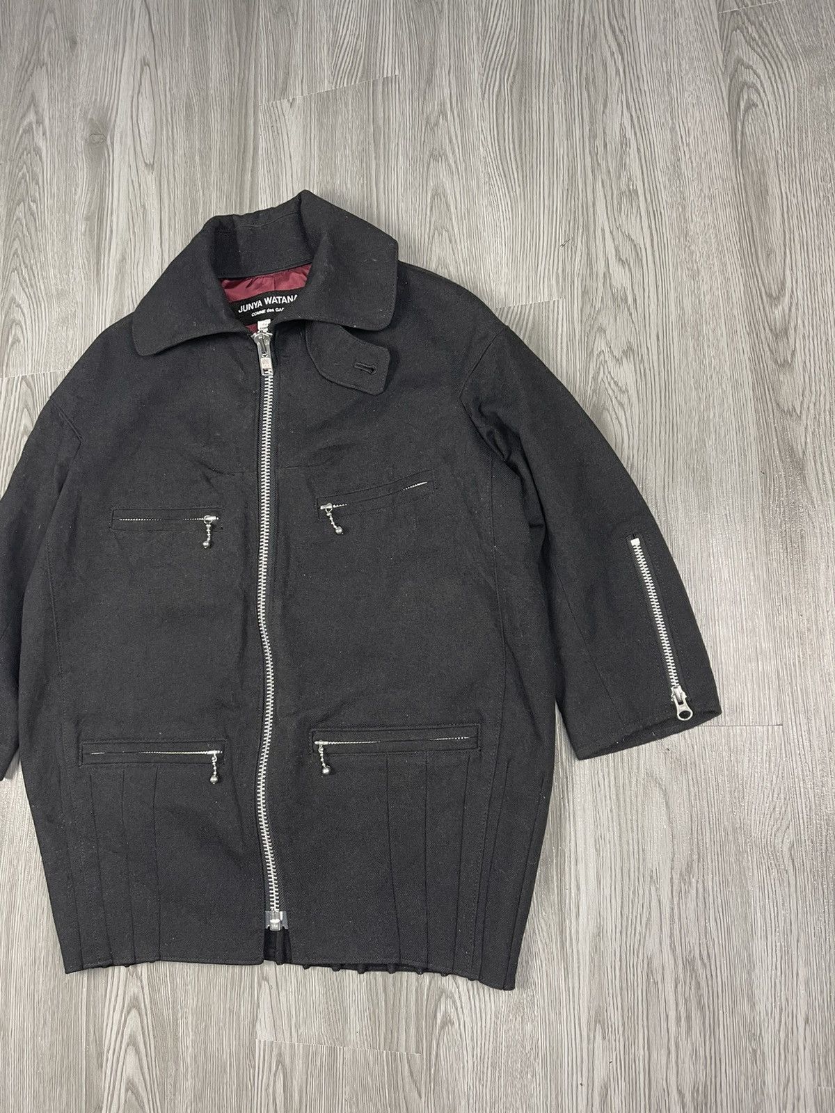 Junya Watanabe AD2011 COMME DES GARÇONS JUNYA WATANABE PLEATED JACKET Size XS / US 0-2 / IT 36-38 - 6 Thumbnail
