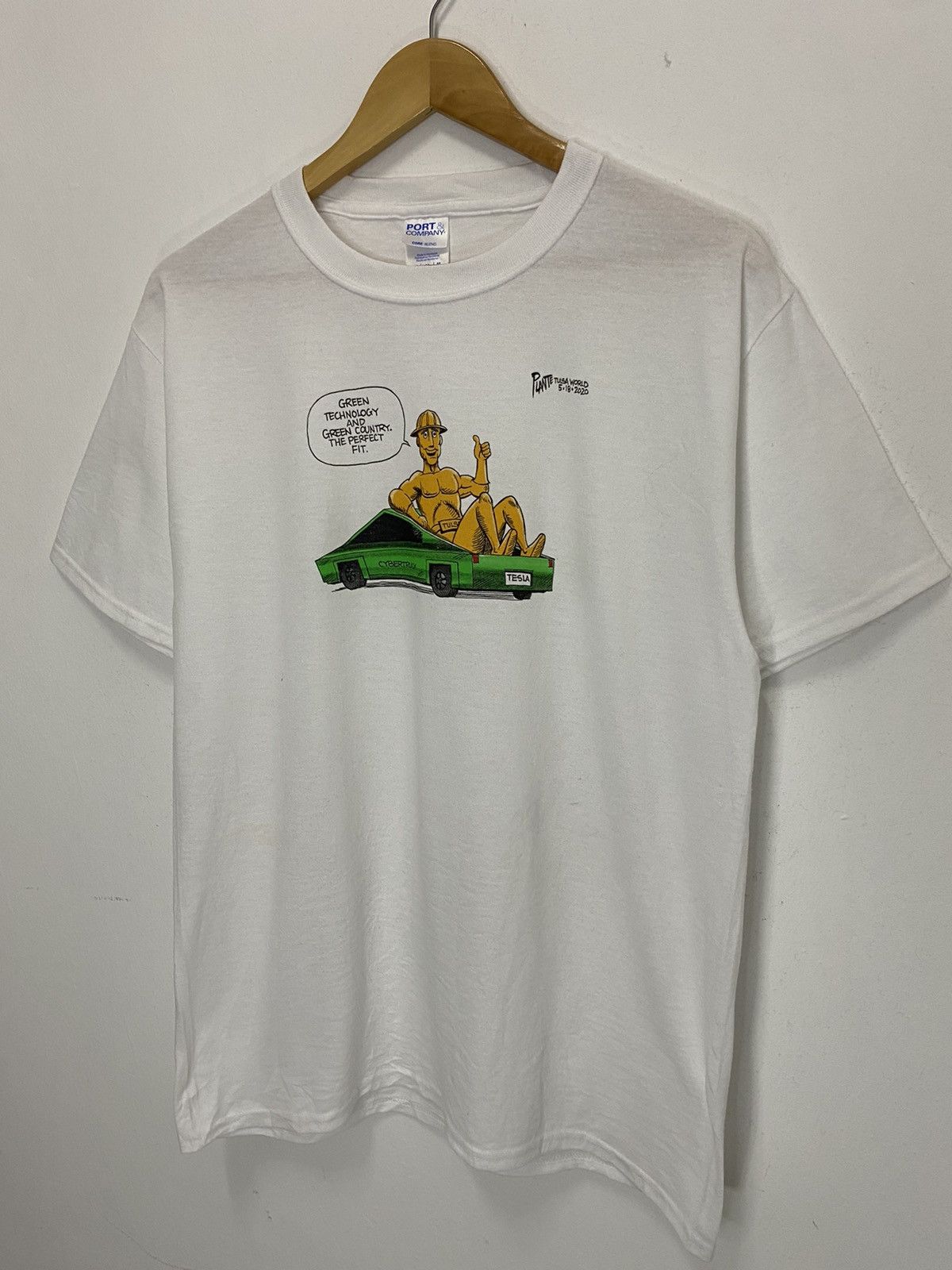 Vintage Tesla Big Print Promo T-Shirt Size US M / EU 48-50 / 2 - 4 Thumbnail
