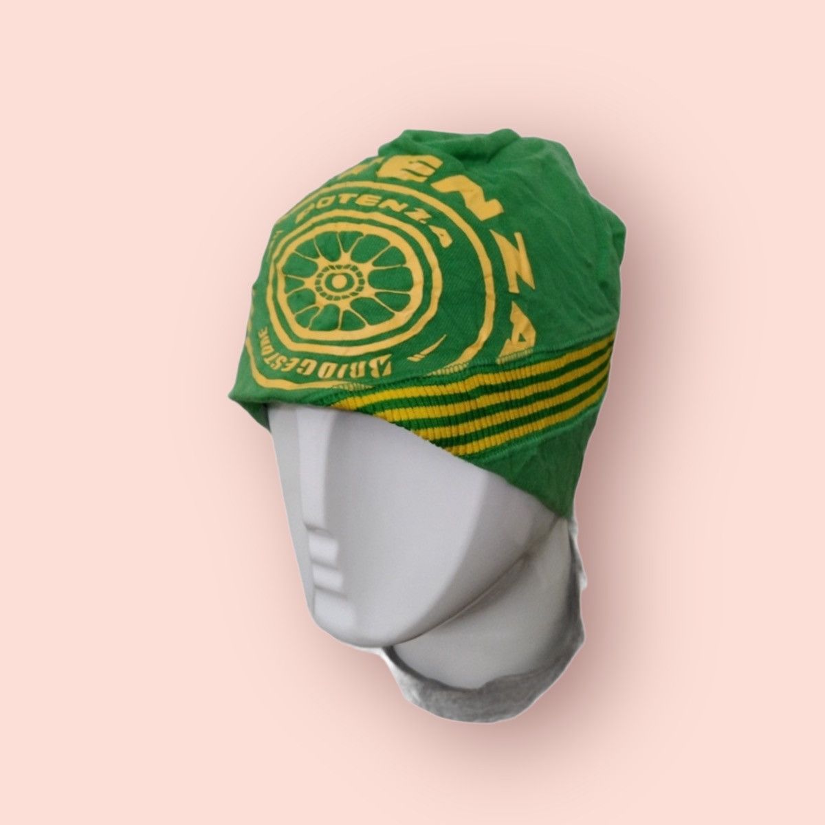 image of Racing x Vintage Bridgestone Potenza Beanie in Green/Yellow, Men's