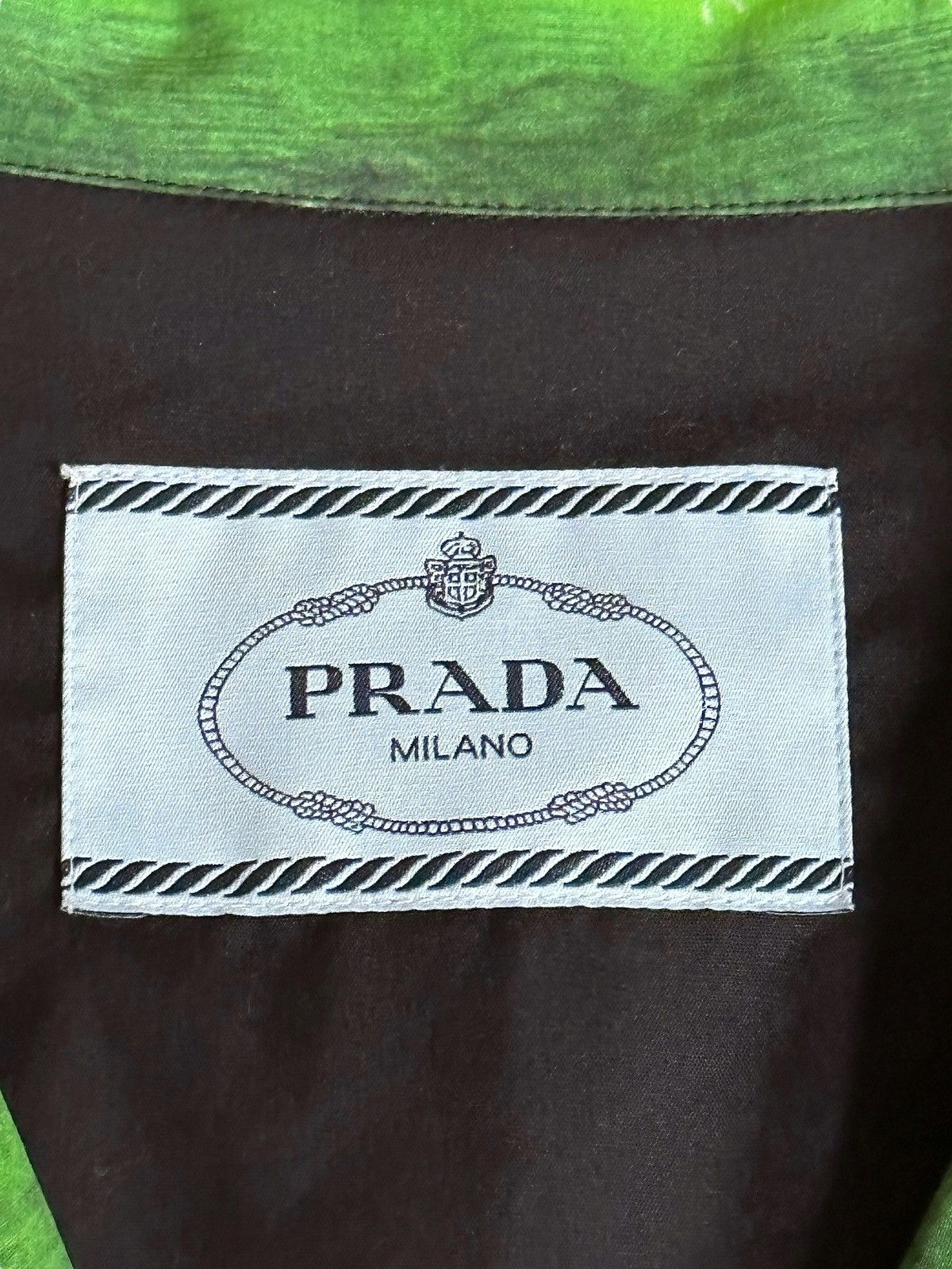 Prada FW18 Impossible Love Green Camp Bowling Shirt Size US M / EU 48-50 / 2 - 6 Thumbnail