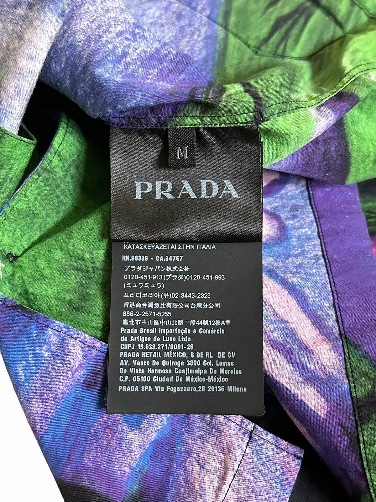 Prada FW18 Impossible Love Green Camp Bowling Shirt Size US M / EU 48-50 / 2 - 9 Thumbnail