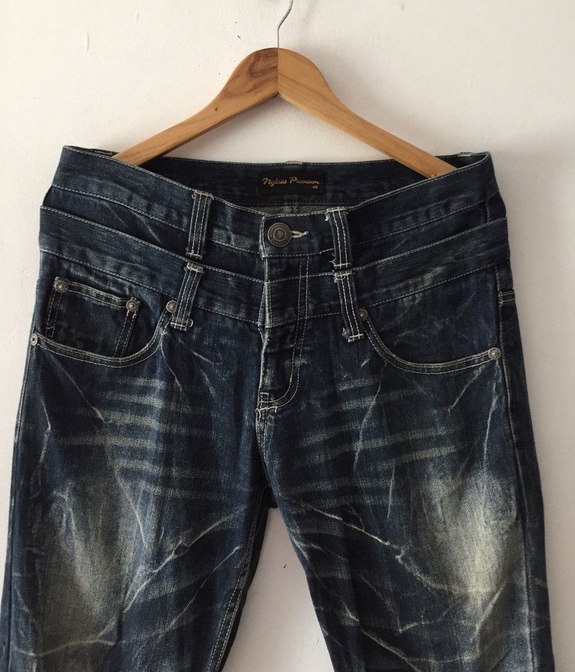 Hysteric Glamour × Japanese Brand × Tornado Mart Nglaus Jeans Acid double waist by Japanese Brand Size US 33 - 3 Thumbnail