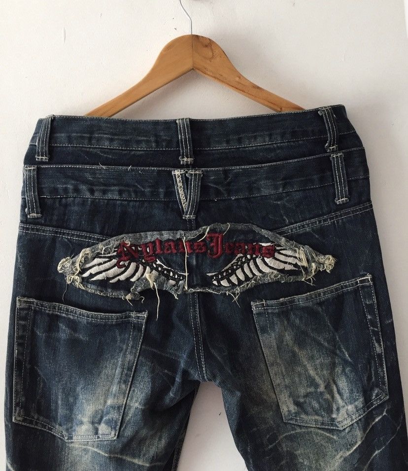 Hysteric Glamour × Japanese Brand × Tornado Mart Nglaus Jeans Acid double waist by Japanese Brand Size US 33 - 8 Thumbnail