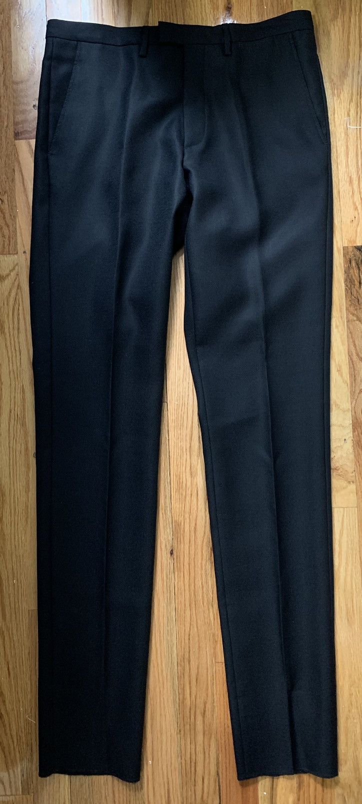 Raf Simons NEW slim-fit classic pants, IT50, textured wool,Italy Size 40R - 1 Thumbnail
