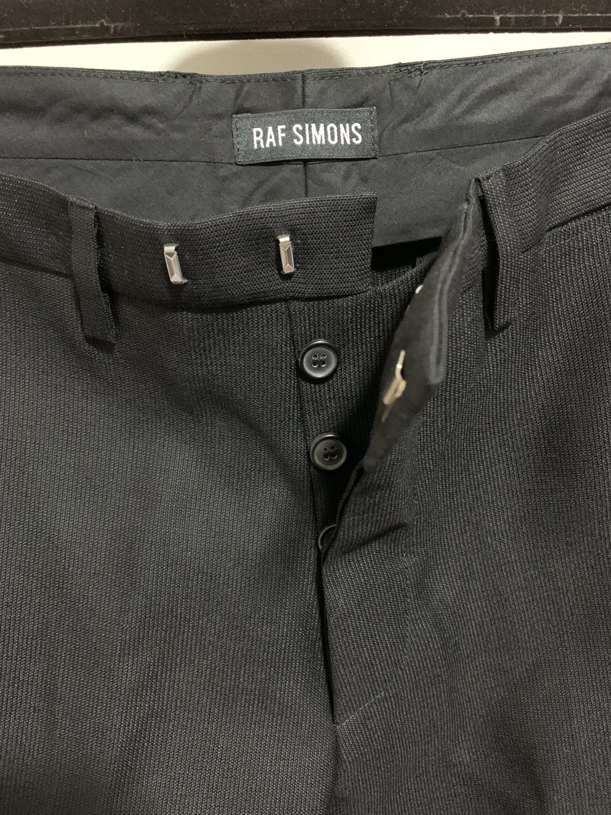 Raf Simons NEW slim-fit classic pants, IT50, textured wool,Italy Size 40R - 10 Thumbnail