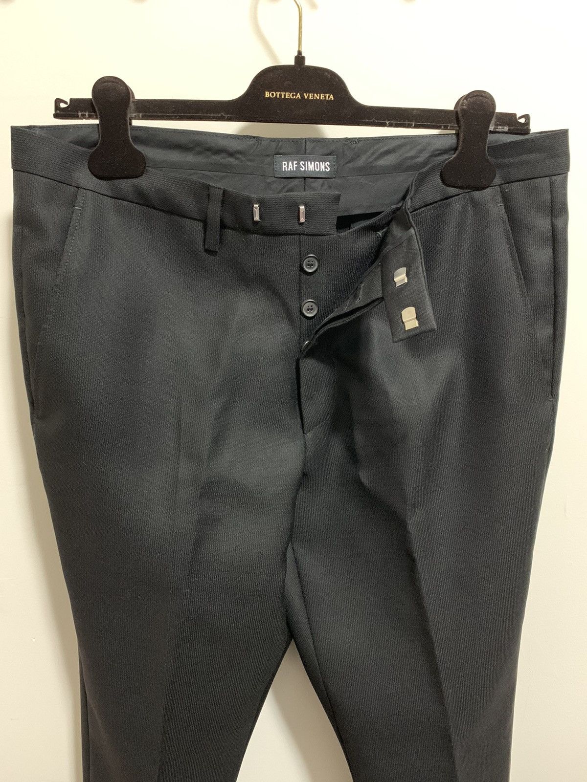 Raf Simons NEW slim-fit classic pants, IT50, textured wool,Italy Size 40R - 9 Thumbnail