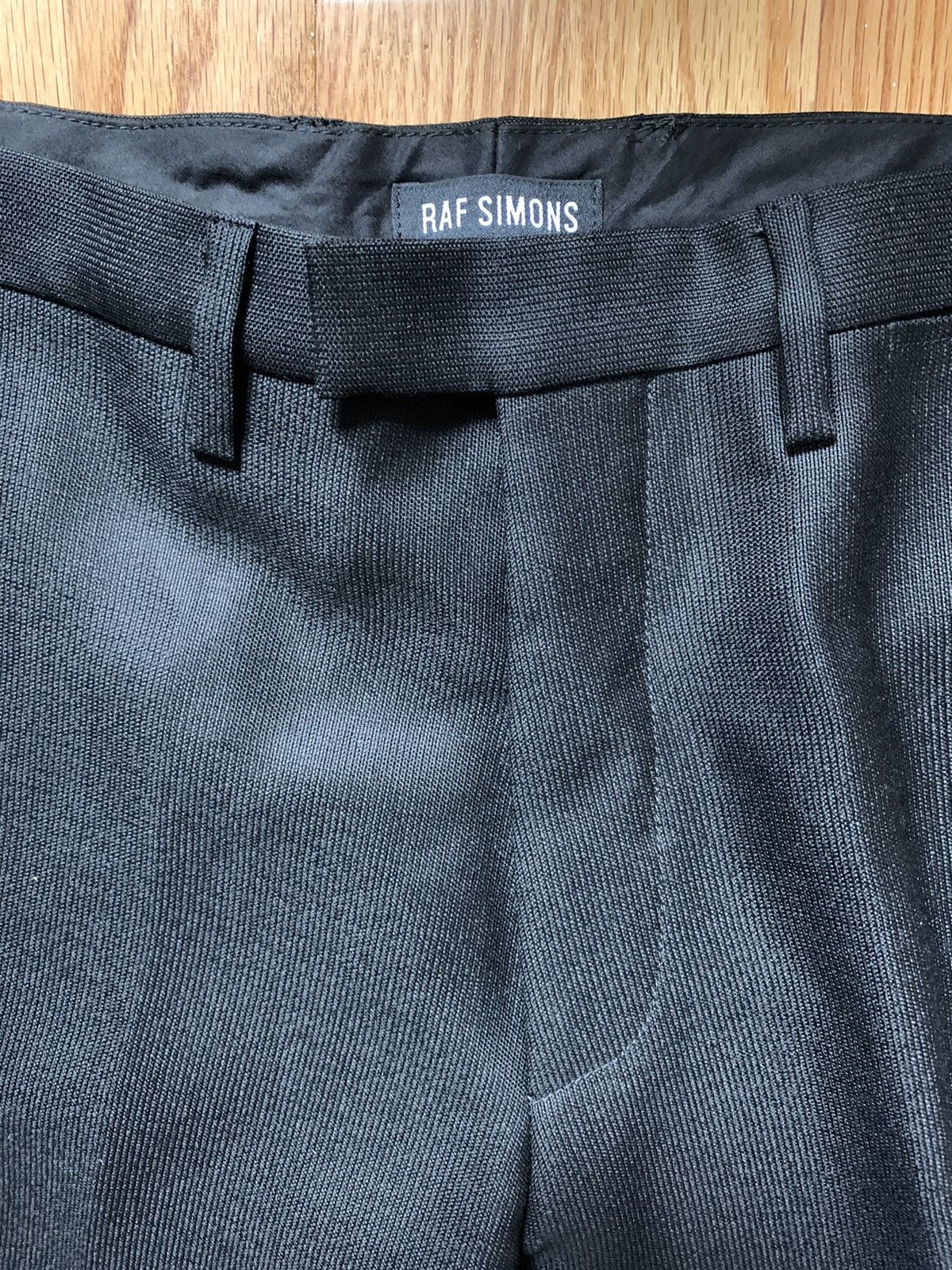 Raf Simons NEW slim-fit classic pants, IT50, textured wool,Italy Size 40R - 7 Thumbnail
