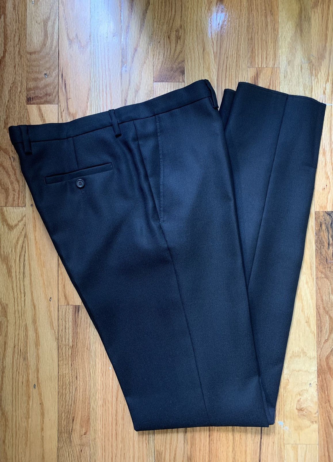 Raf Simons NEW slim-fit classic pants, IT50, textured wool,Italy Size 40R - 5 Thumbnail
