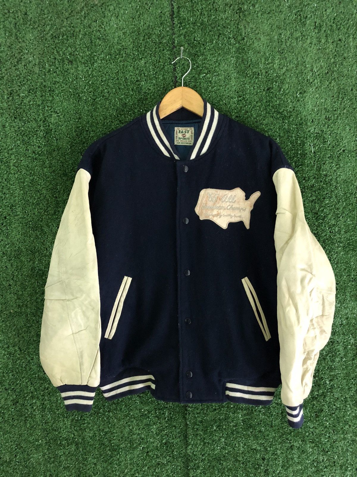 Japanese Brand 🔥EAST BOY SPORT EMBROIDERY VARSITY BOMBER JACKET Size US L / EU 52-54 / 3 - 2 Thumbnail