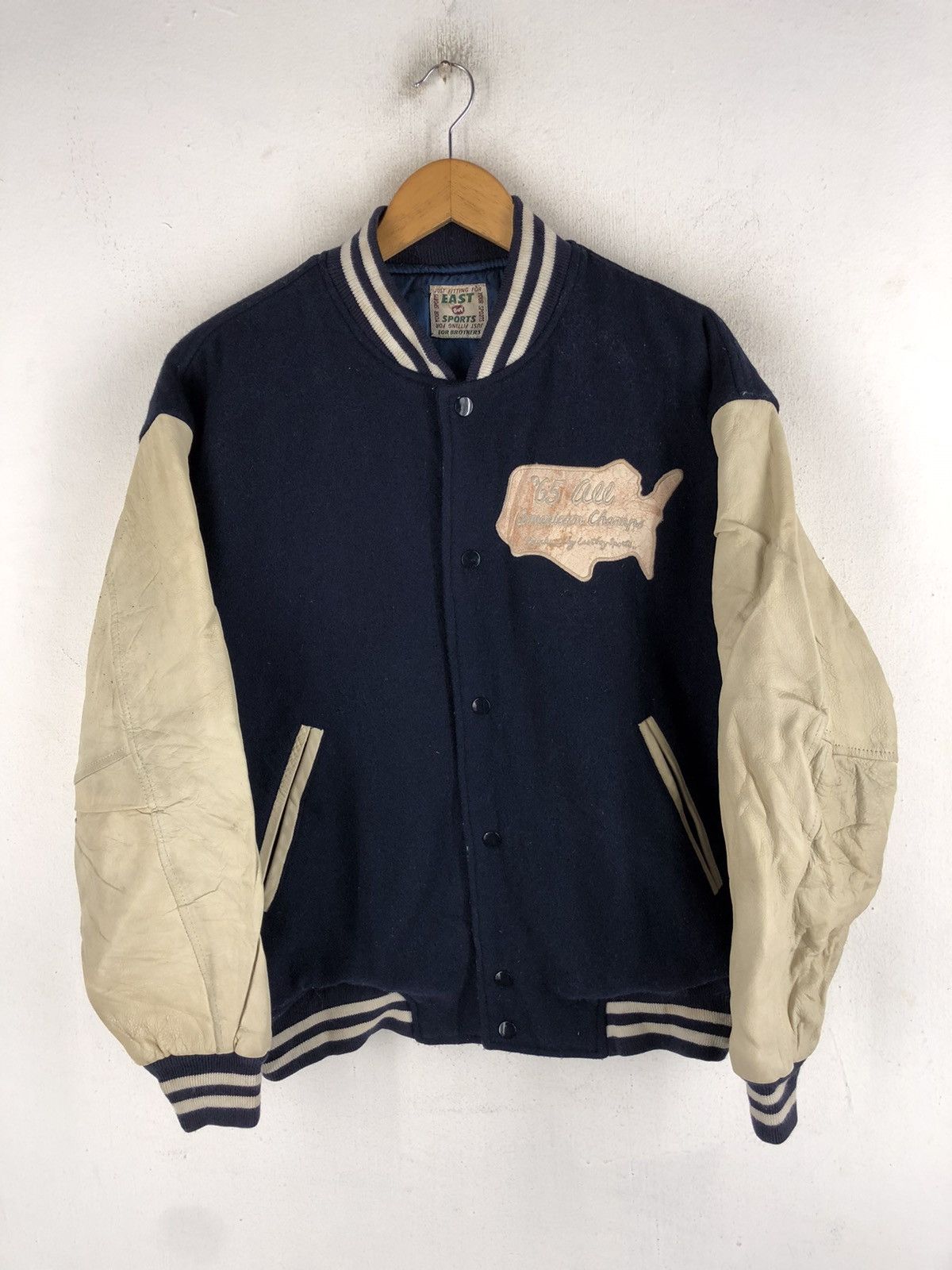 Japanese Brand 🔥EAST BOY SPORT EMBROIDERY VARSITY BOMBER JACKET Size US L / EU 52-54 / 3 - 3 Thumbnail