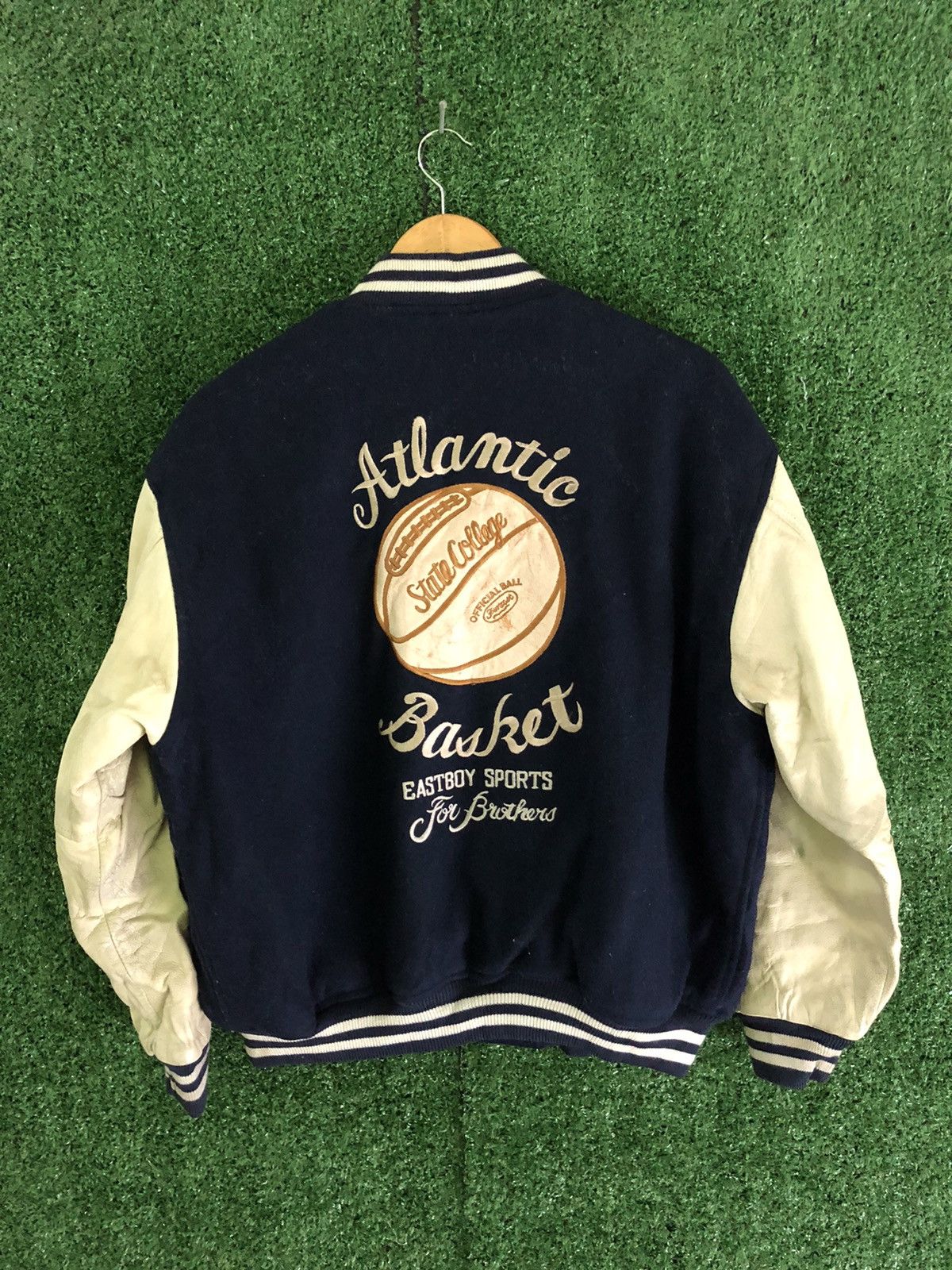 Japanese Brand 🔥EAST BOY SPORT EMBROIDERY VARSITY BOMBER JACKET Size US L / EU 52-54 / 3 - 1 Thumbnail