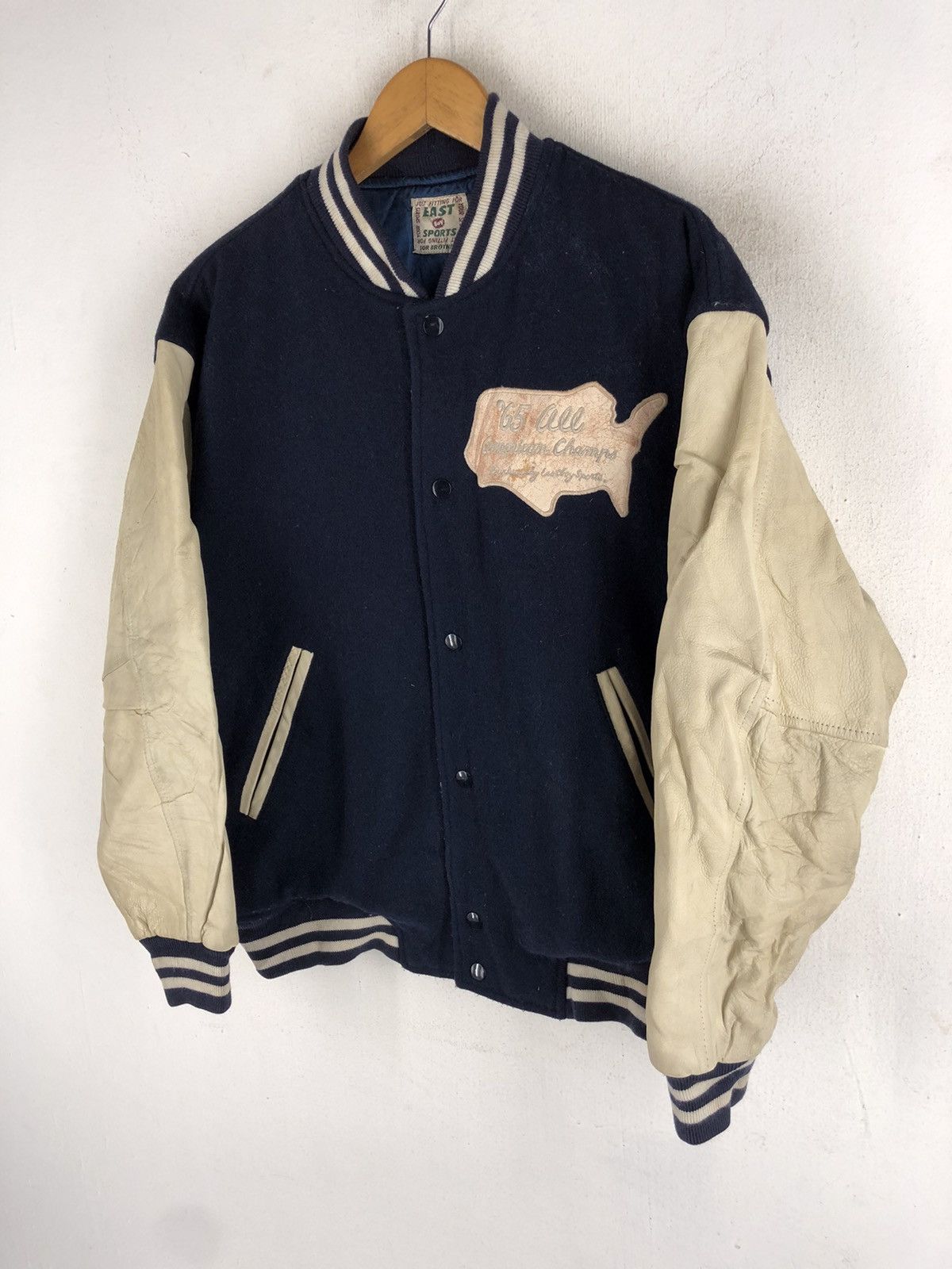 Japanese Brand 🔥EAST BOY SPORT EMBROIDERY VARSITY BOMBER JACKET Size US L / EU 52-54 / 3 - 8 Thumbnail