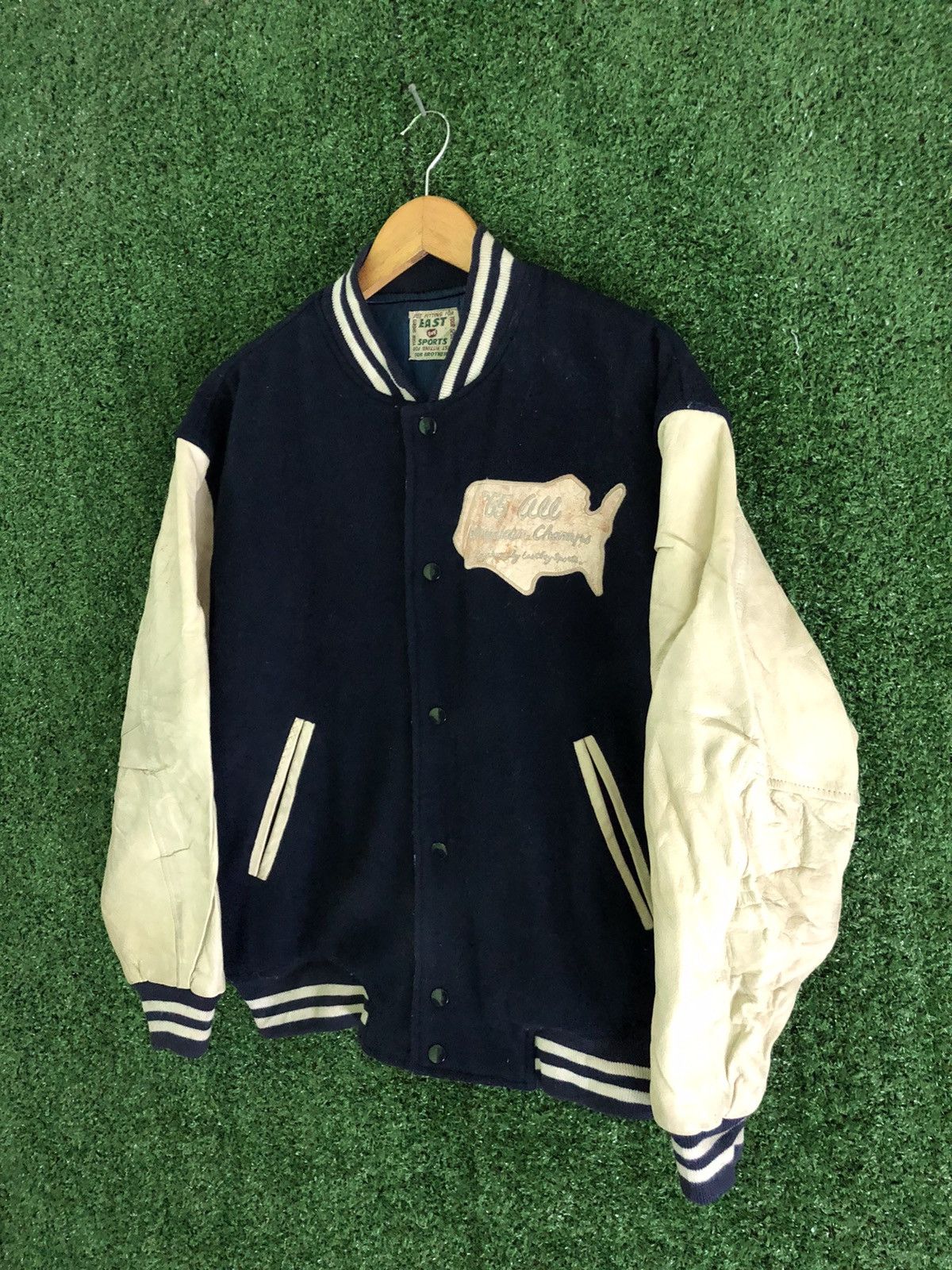 Japanese Brand 🔥EAST BOY SPORT EMBROIDERY VARSITY BOMBER JACKET Size US L / EU 52-54 / 3 - 5 Thumbnail