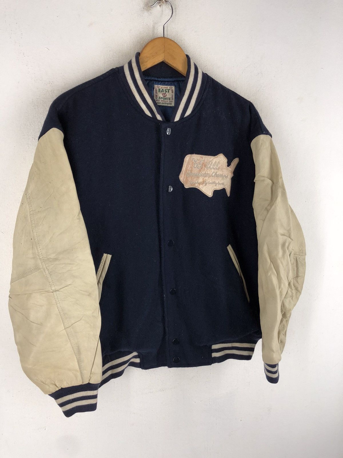 Japanese Brand 🔥EAST BOY SPORT EMBROIDERY VARSITY BOMBER JACKET Size US L / EU 52-54 / 3 - 7 Thumbnail
