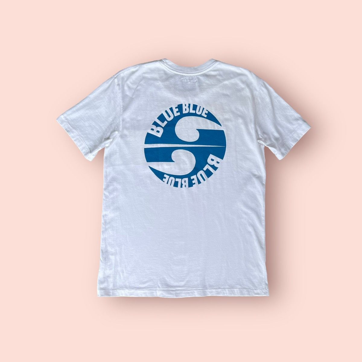 Blue Blue Japan × Japanese Brand VINTAGE BLUE BLUE JAPAN REAR BIG LOGO POCKET TEE Size US M / EU 48-50 / 2 - 1 Thumbnail
