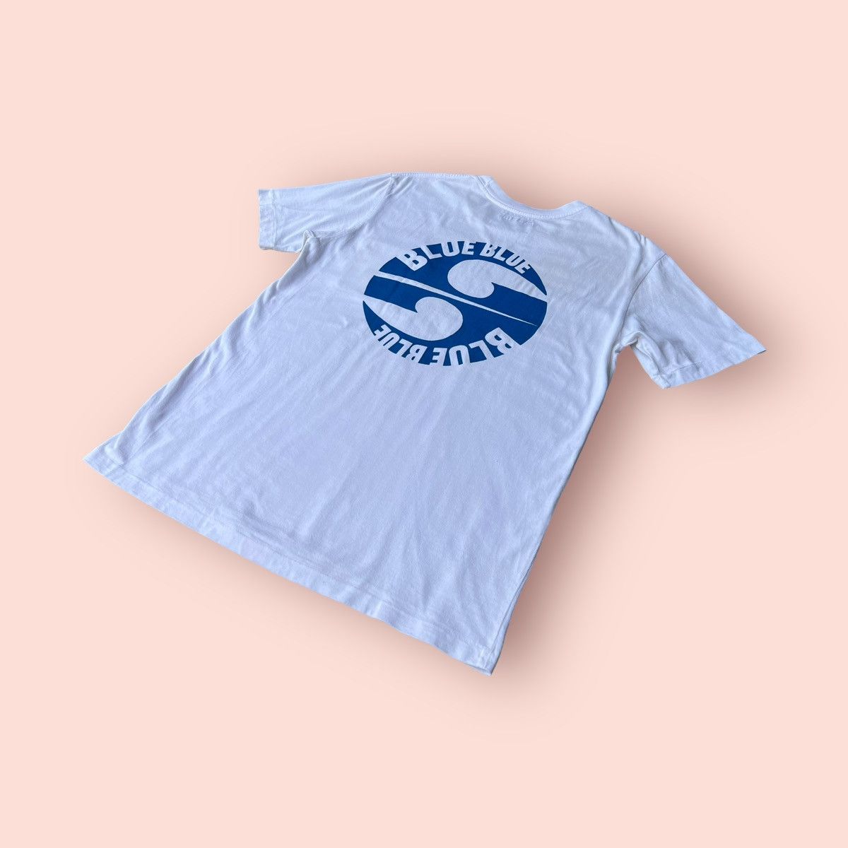 Blue Blue Japan × Japanese Brand VINTAGE BLUE BLUE JAPAN REAR BIG LOGO POCKET TEE Size US M / EU 48-50 / 2 - 5 Thumbnail