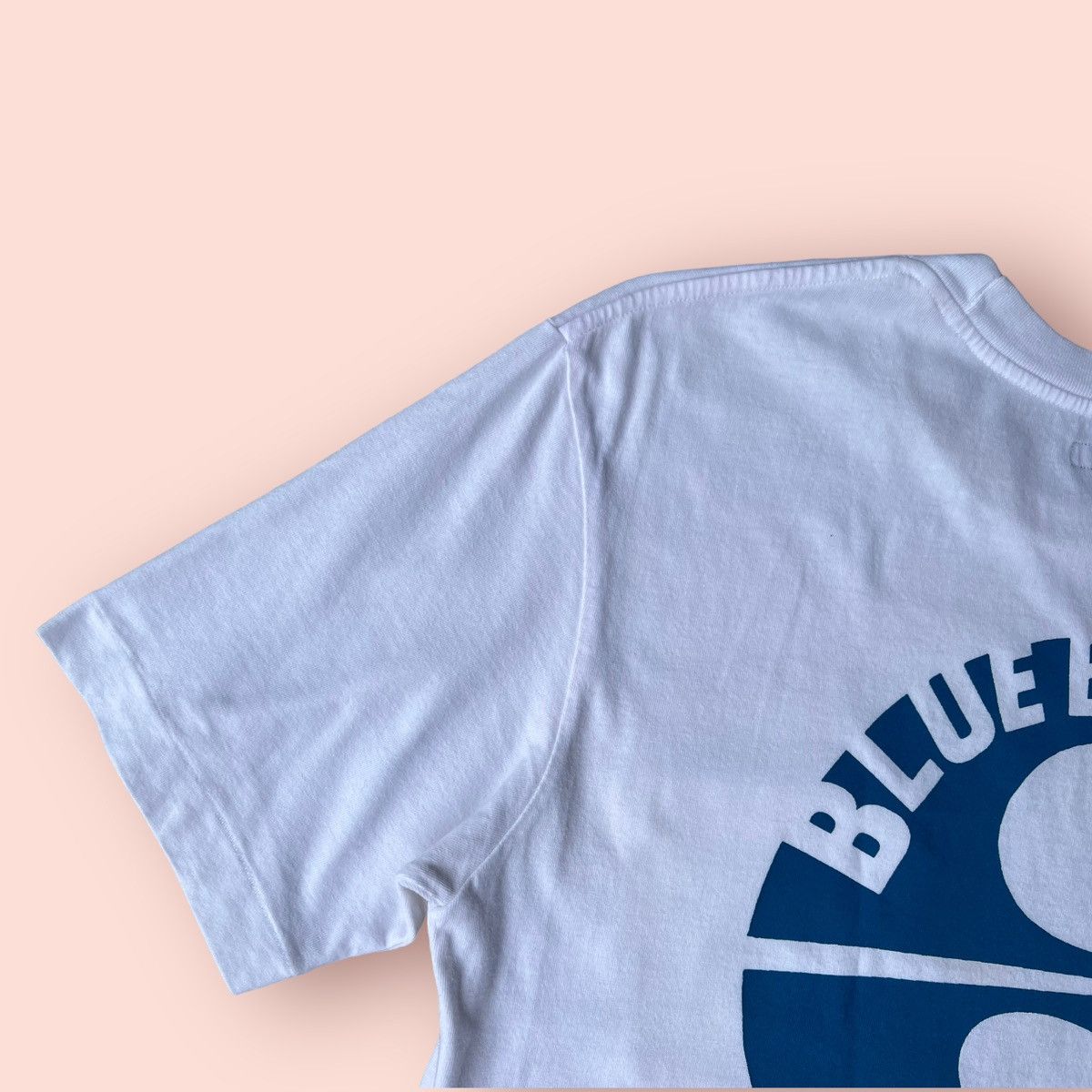 Blue Blue Japan × Japanese Brand VINTAGE BLUE BLUE JAPAN REAR BIG LOGO POCKET TEE Size US M / EU 48-50 / 2 - 11 Thumbnail