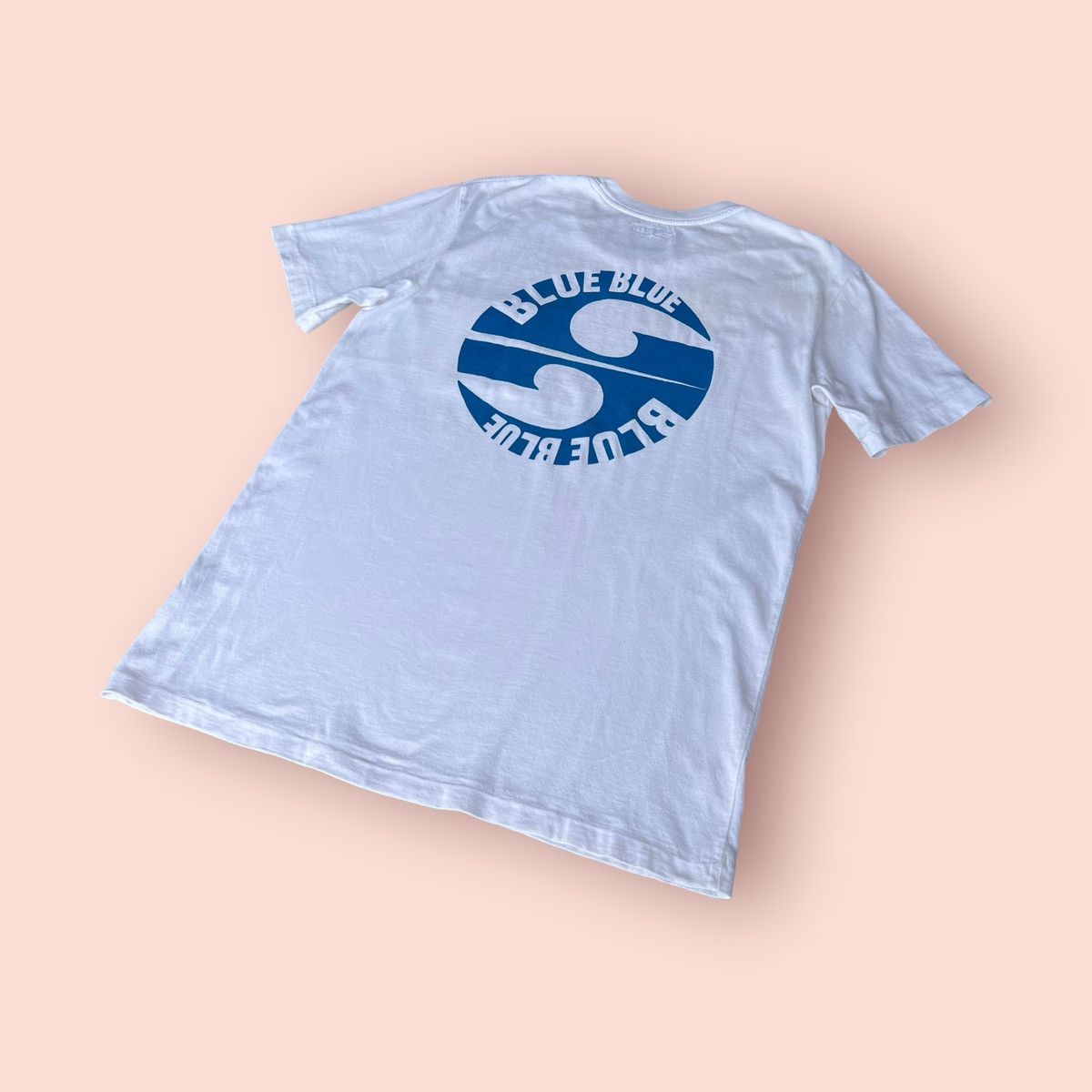 Blue Blue Japan × Japanese Brand VINTAGE BLUE BLUE JAPAN REAR BIG LOGO POCKET TEE Size US M / EU 48-50 / 2 - 18 Thumbnail