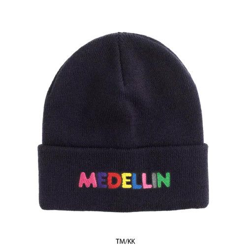 J Balvin × Takashi Murakami Black Medellin Beanie 1 2 New Era Basic Blanco Cuff Knit Hat Size ONE SIZE - 4 Thumbnail