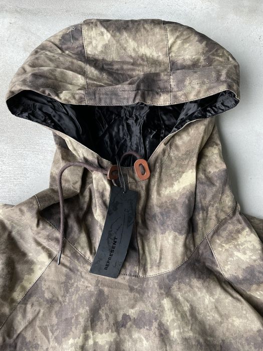 Represent Clo. Represent England Made Men's Waxed Cotton Camo Anorak