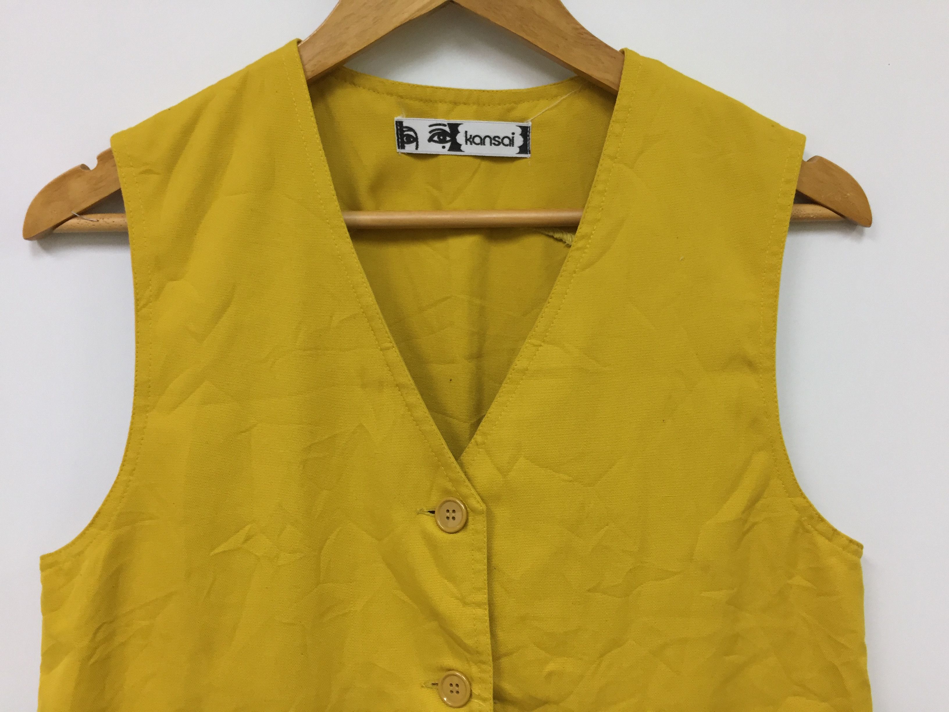 Kansai Yamamoto × Vintage 1980s KANSAI YAMAMOTO EYE button up Sleeveless Size S / US 4 / IT 40 - 3 Thumbnail
