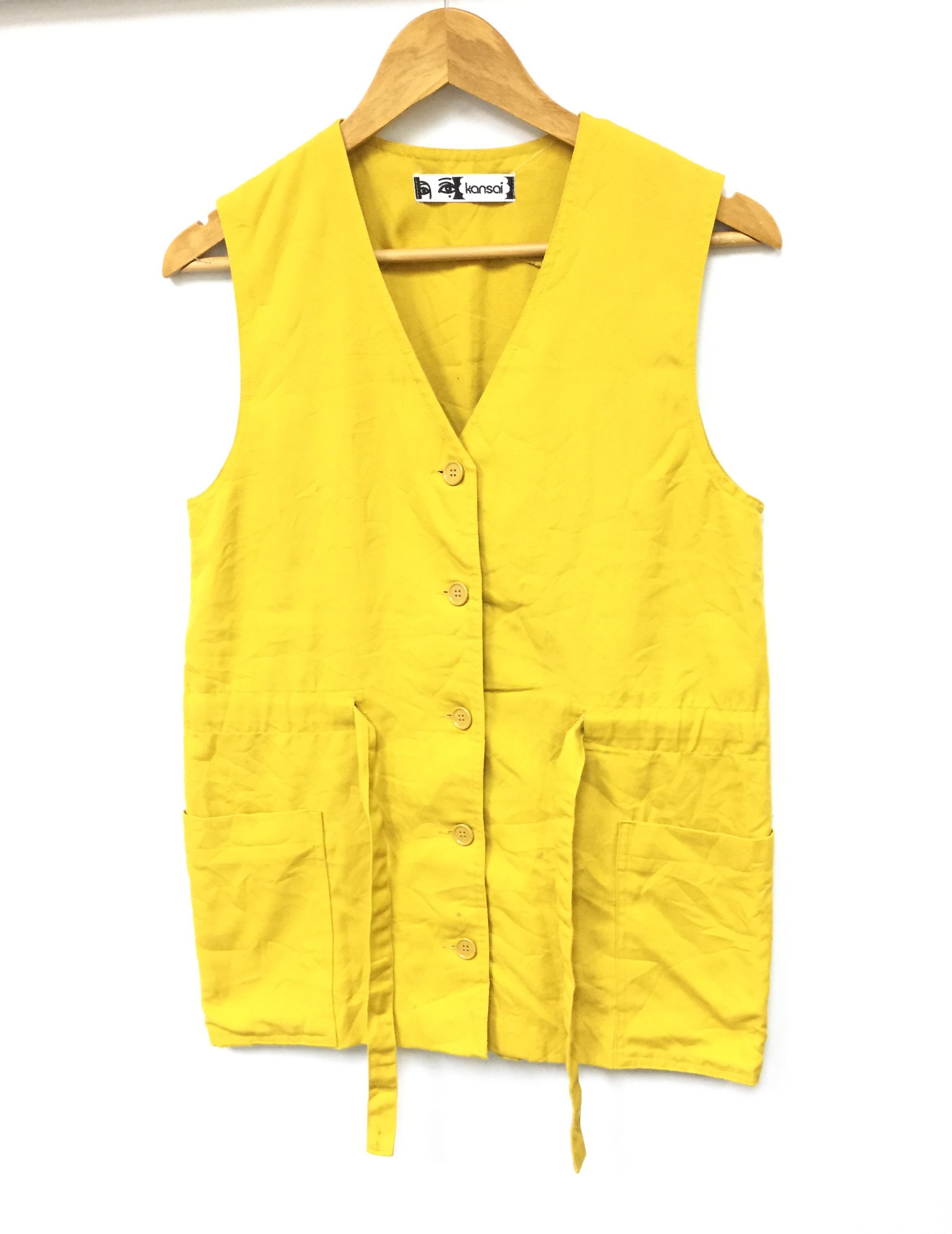 Kansai Yamamoto × Vintage 1980s KANSAI YAMAMOTO EYE button up Sleeveless Size S / US 4 / IT 40 - 1 Thumbnail