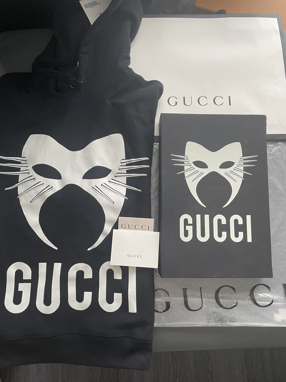 Gucci Rare Brand NEW Super Runway Sold Out Limited Logo Hoodie Size US L / EU 52-54 / 3 - 4 Thumbnail