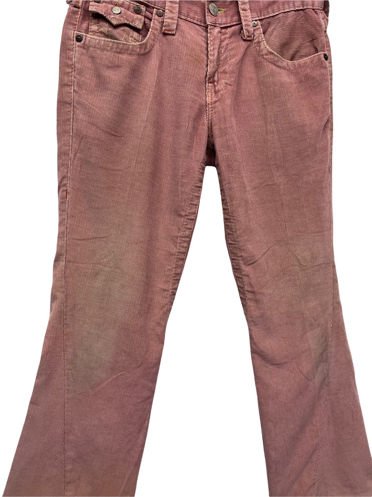 True Religion Vintage TRUE RELIGION JOEY Dusty Rose Corduroy Flare Pants Size US 31 - 3 Thumbnail