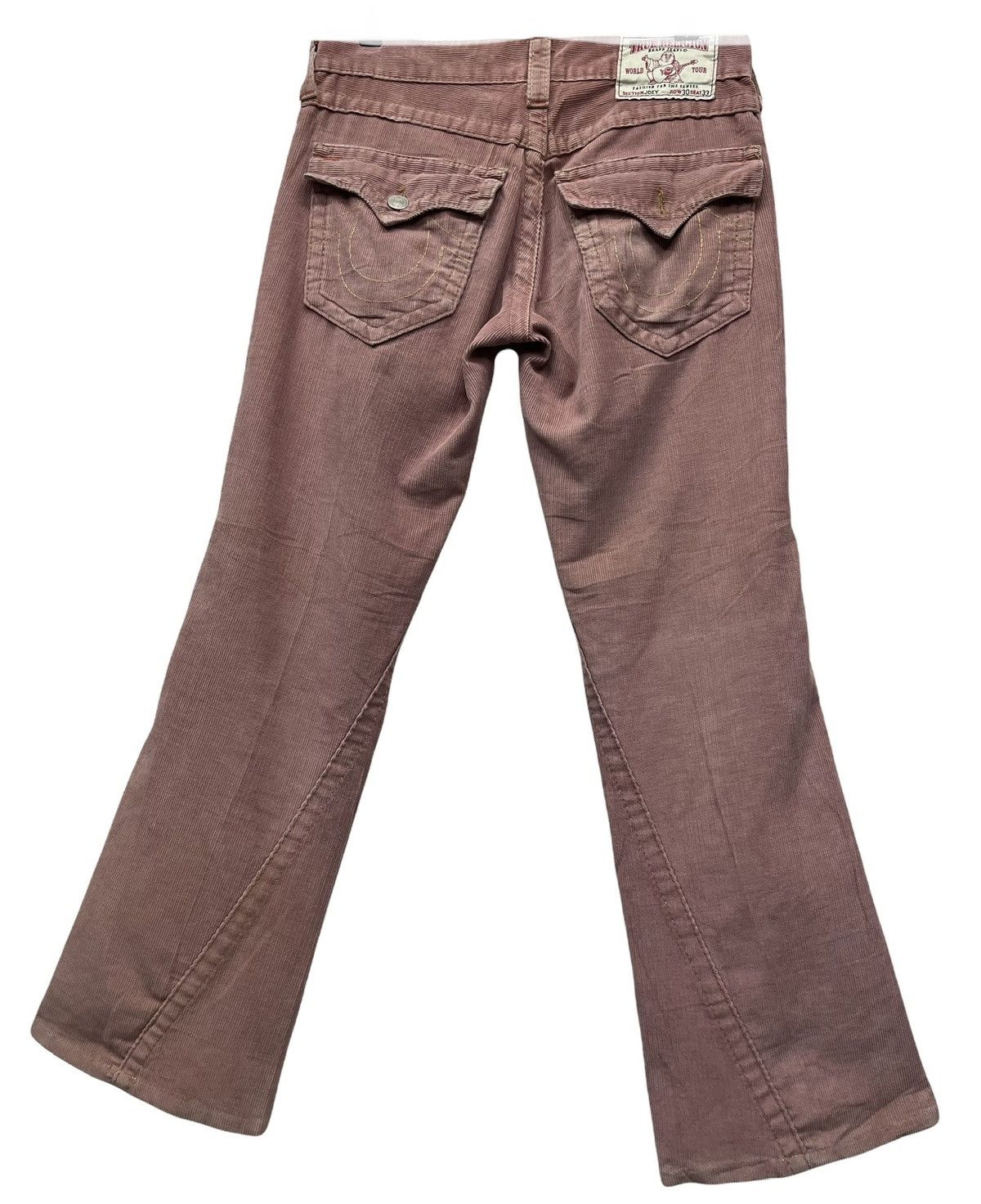 True Religion Vintage TRUE RELIGION JOEY Dusty Rose Corduroy Flare Pants Size US 31 - 5 Thumbnail